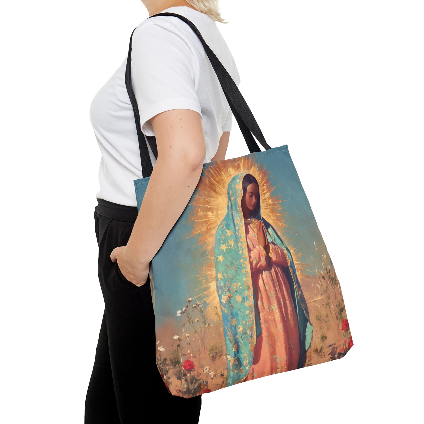 Our Lady of Guadalupe - Tote Bag - Large Medium Small Faith Art Bag - Catholic Faith Purse