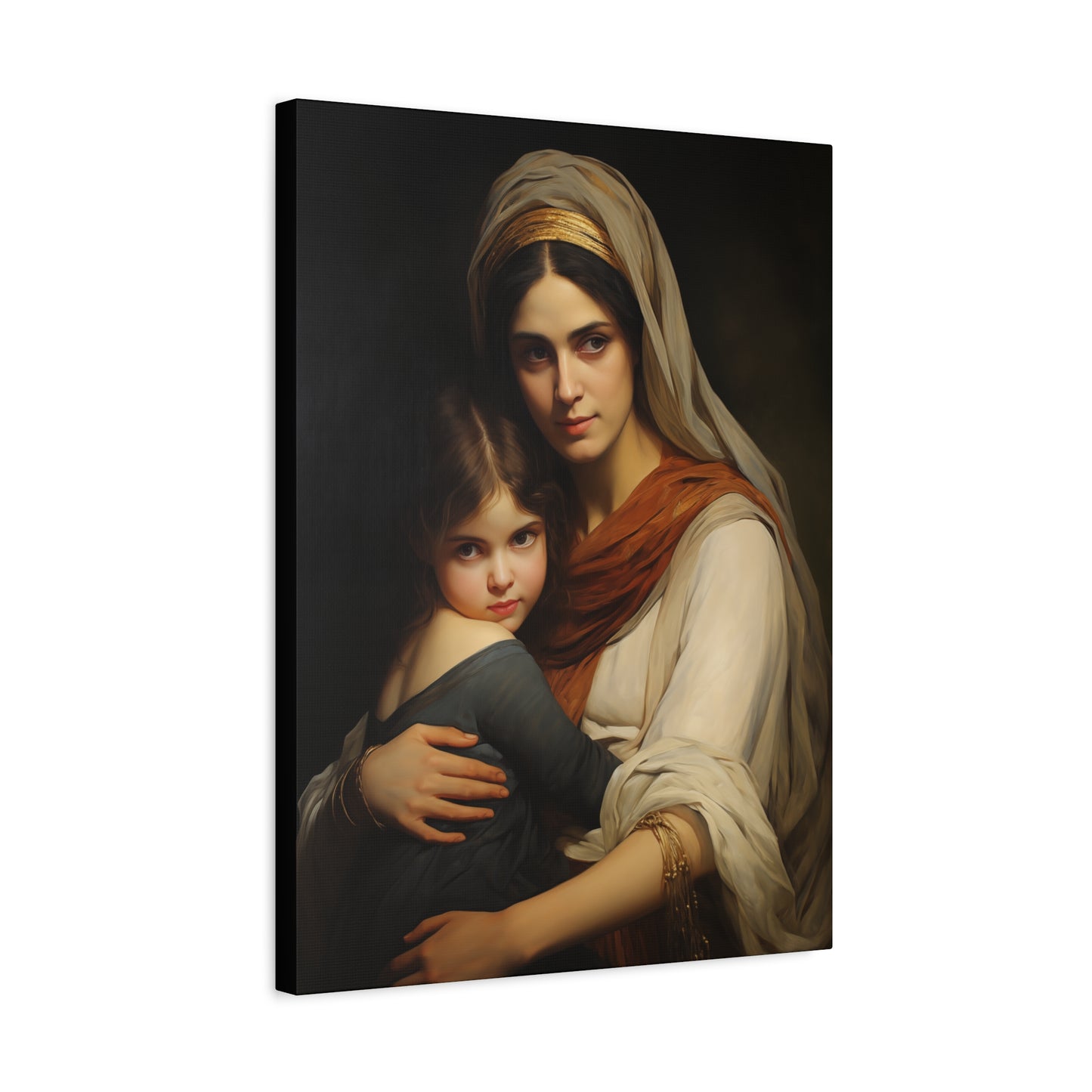 Saint Anne mother of Mary the Blessed Virgin - Museum Wrapped Canvas - Sanctified Souls Print - Religious Art for your Home