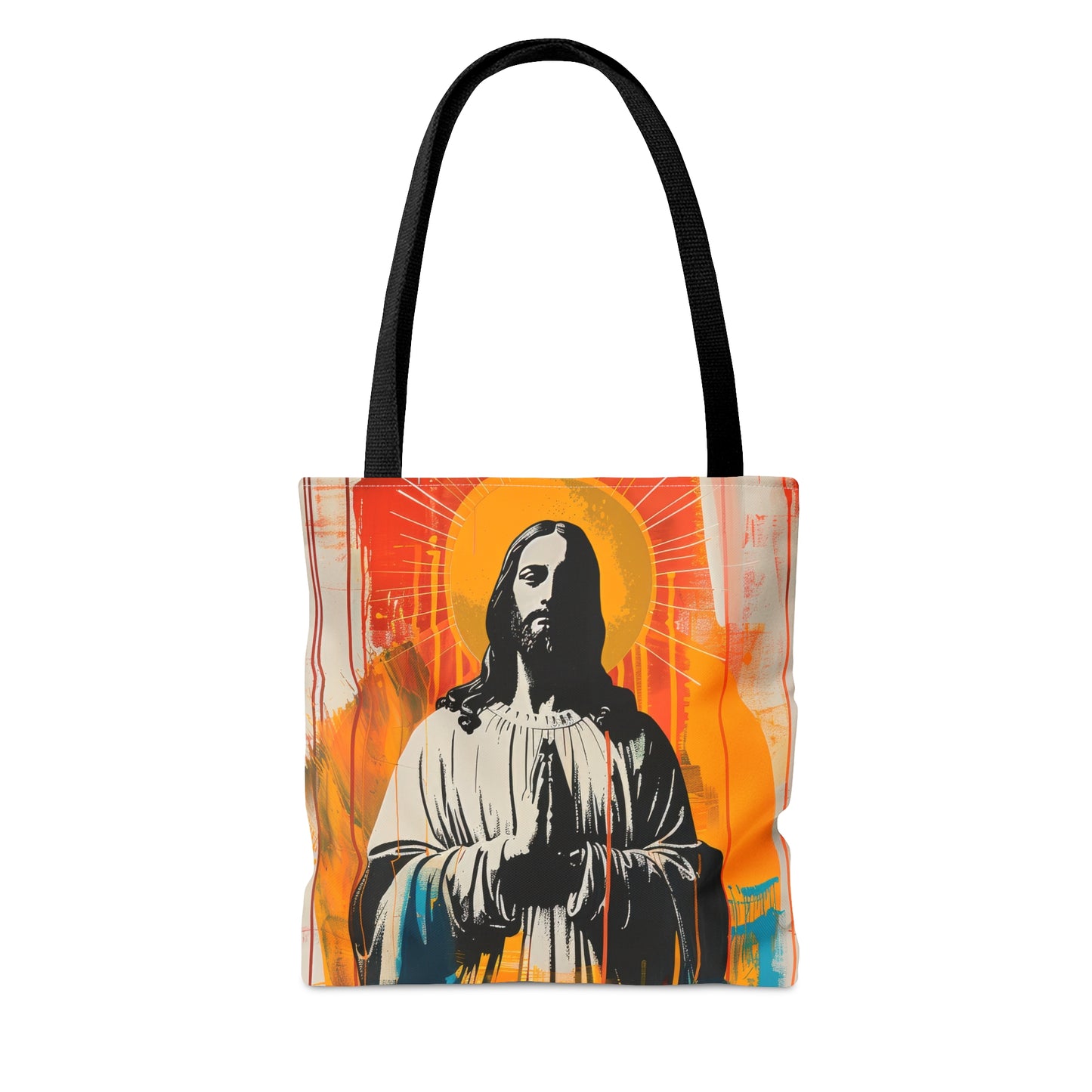 Jesus, King of Peace and Light Tote Bag - Large Medium Small Faith Art Bag - Catholic Faith Purse - Religious Carry All