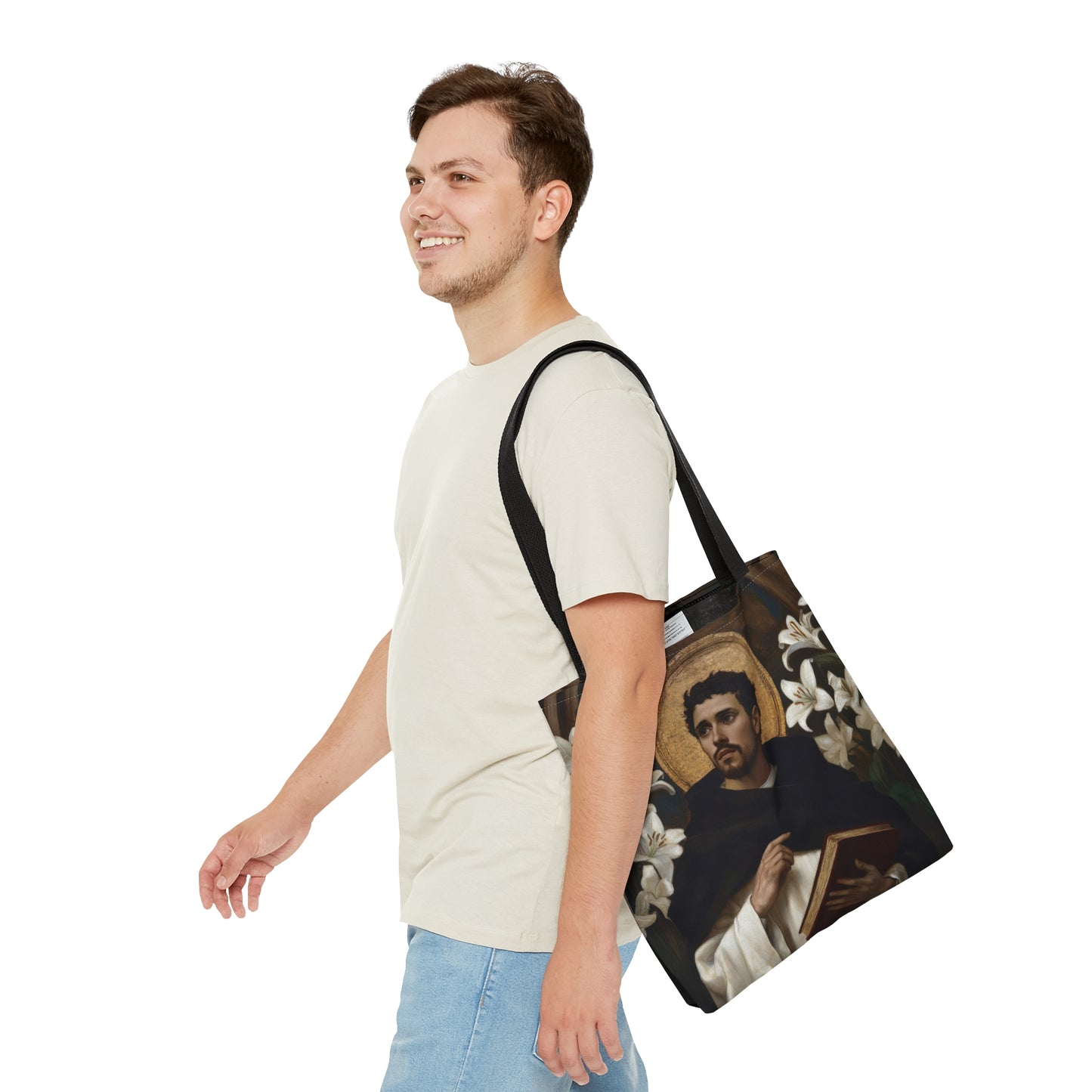 Saint Dominic - Tote Bag - Large Medium Small Faith Art Bag - Bible Study Faith Purse - Double Sided