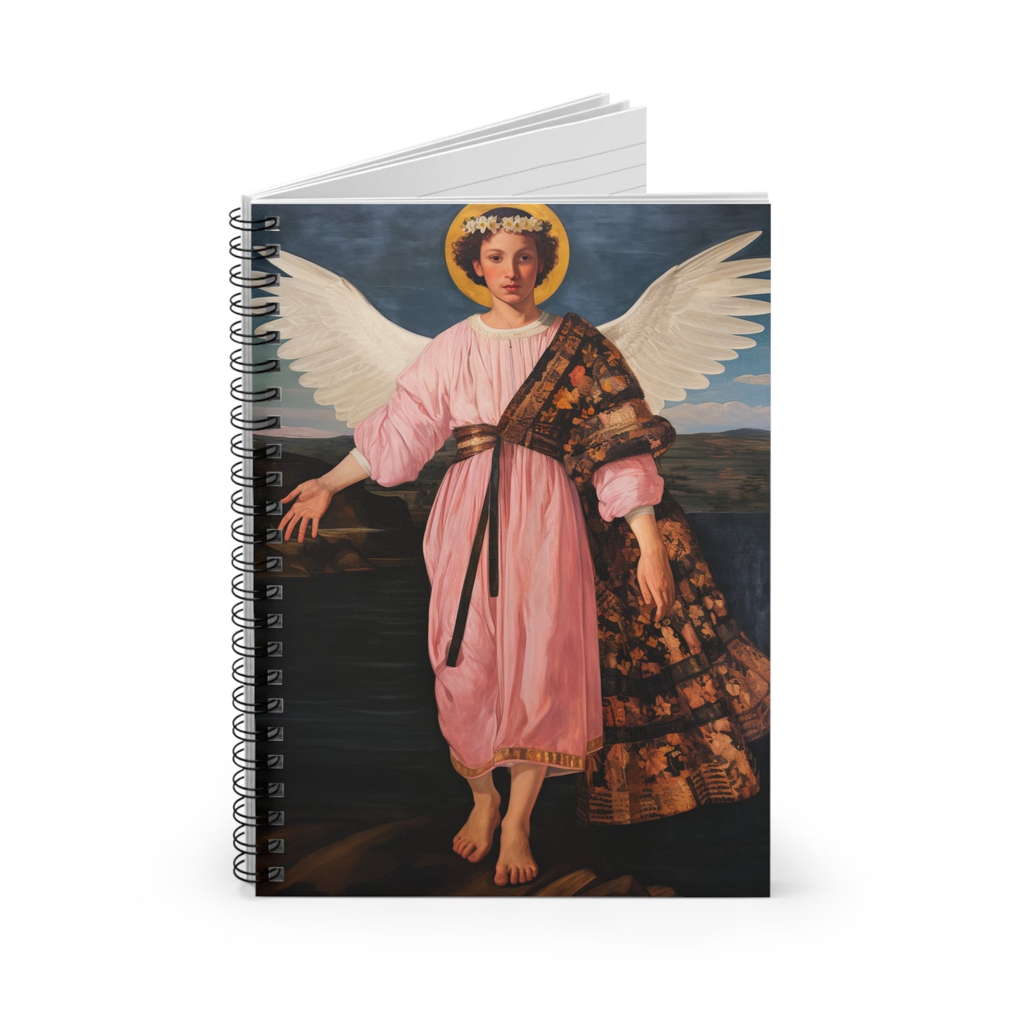 Saint Raphael the Archangel Journal - Sanctified Souls Art - Religious Based Notebook - Spiral Notebook - Ruled Line