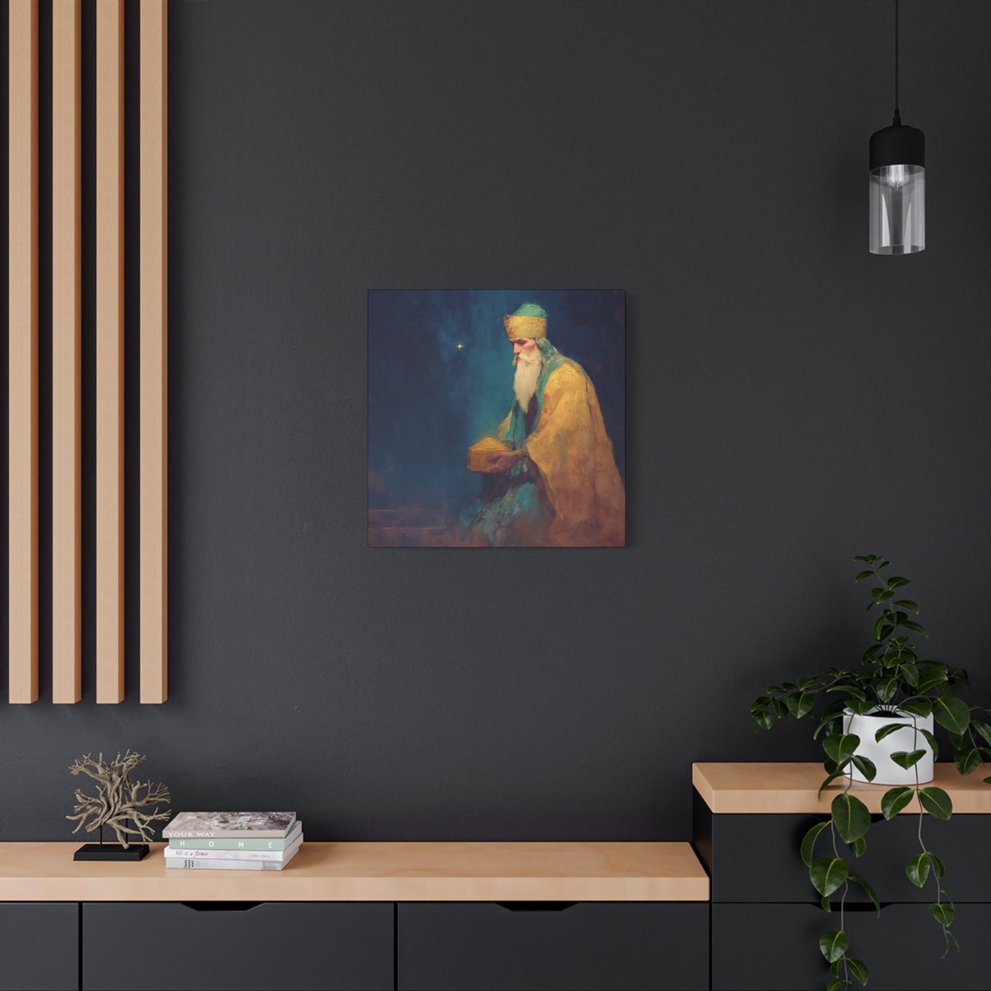 Caspar and the Offering of Worship - 3 Wise Men - Gallery Wrapped Canvas - Print - Religious Art for your Home - Catholic