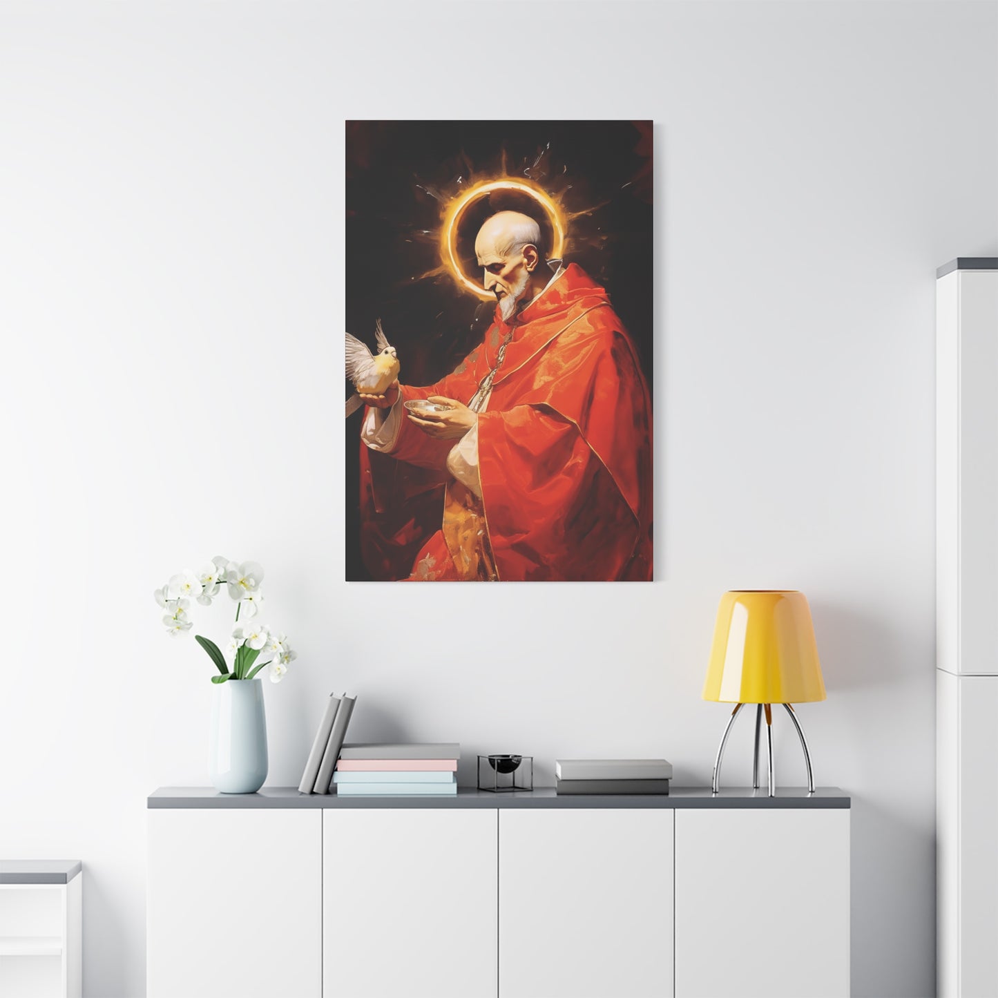 Pope Saint Gregory the Great  - Museum Wrapped Canvas - Sanctified Souls Print - Religious Art for your Home