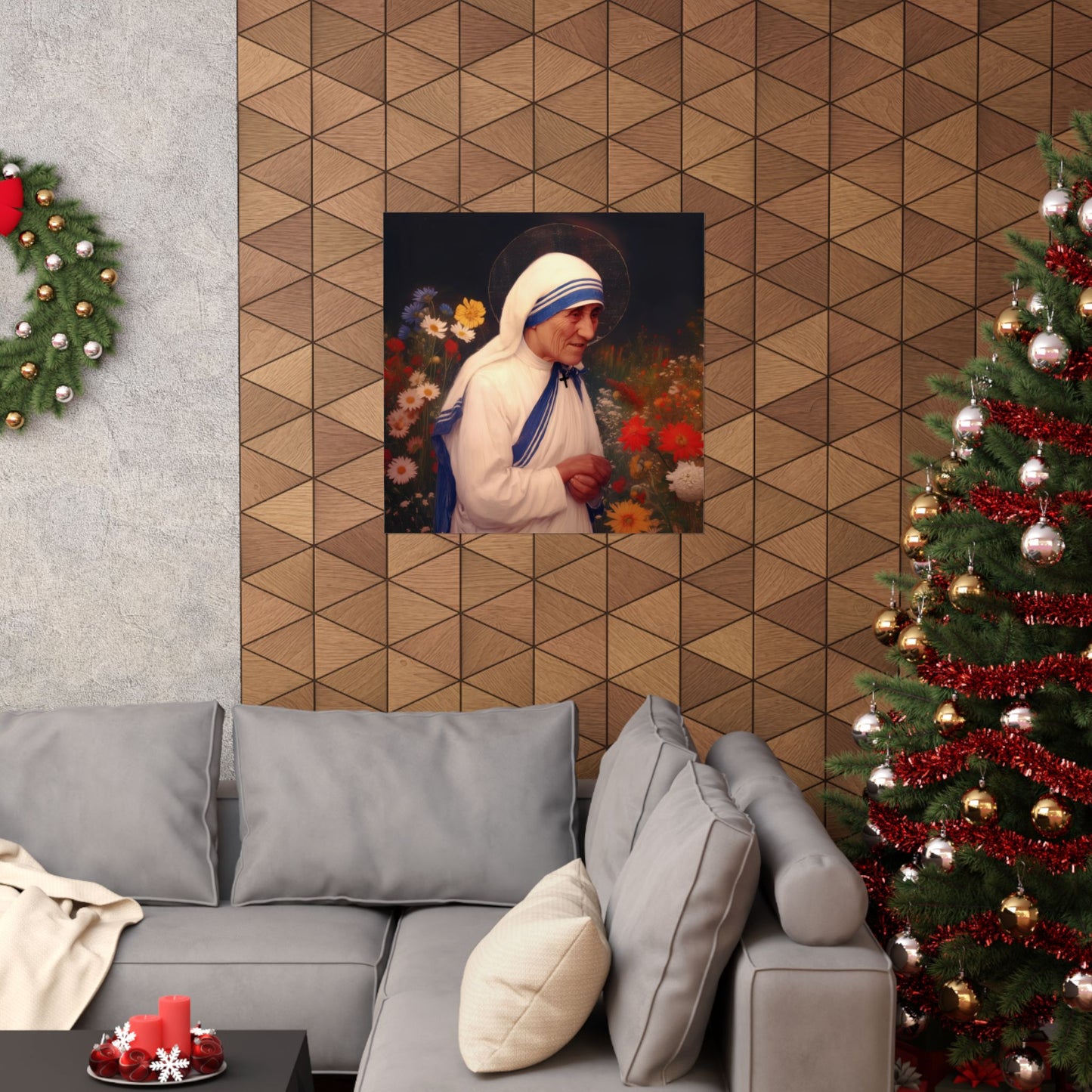 Saint Teresa of Calcutta / Mother Teresa - Sanctified Souls Print - Multiple Sizes - Premium Posters - Catholic Art - Christian Home Decor Artwork