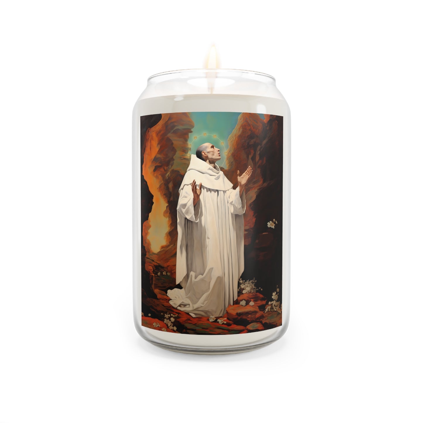 Saint Bruno - Scented Prayer Candle, 13.75oz - Tall Size - Religious Prayer Candle - Catholic Art