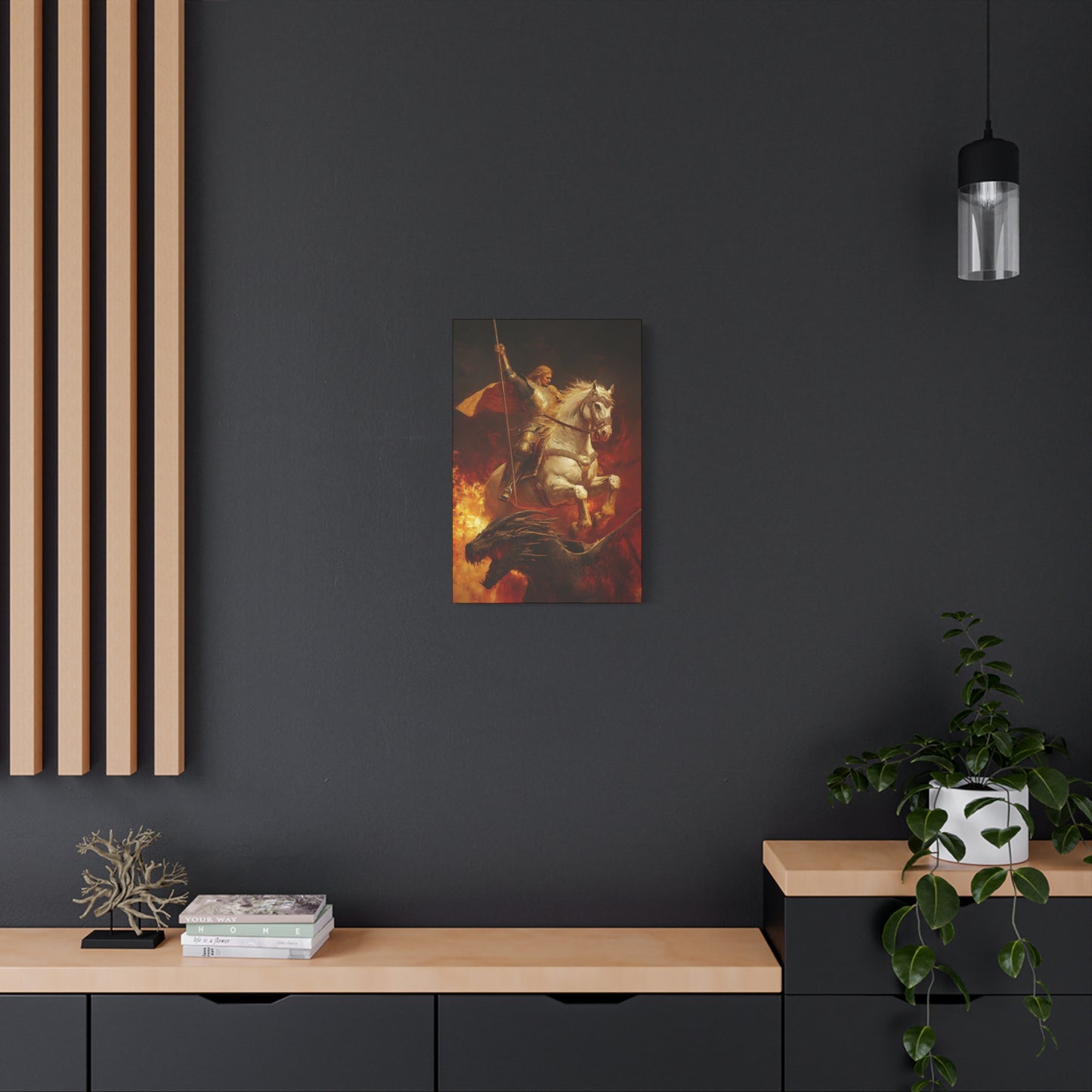 Saint George -  Museum Wrapped Canvas - Sanctified Souls Print - Religious Art for your Home - Catholic Patron Saint Art