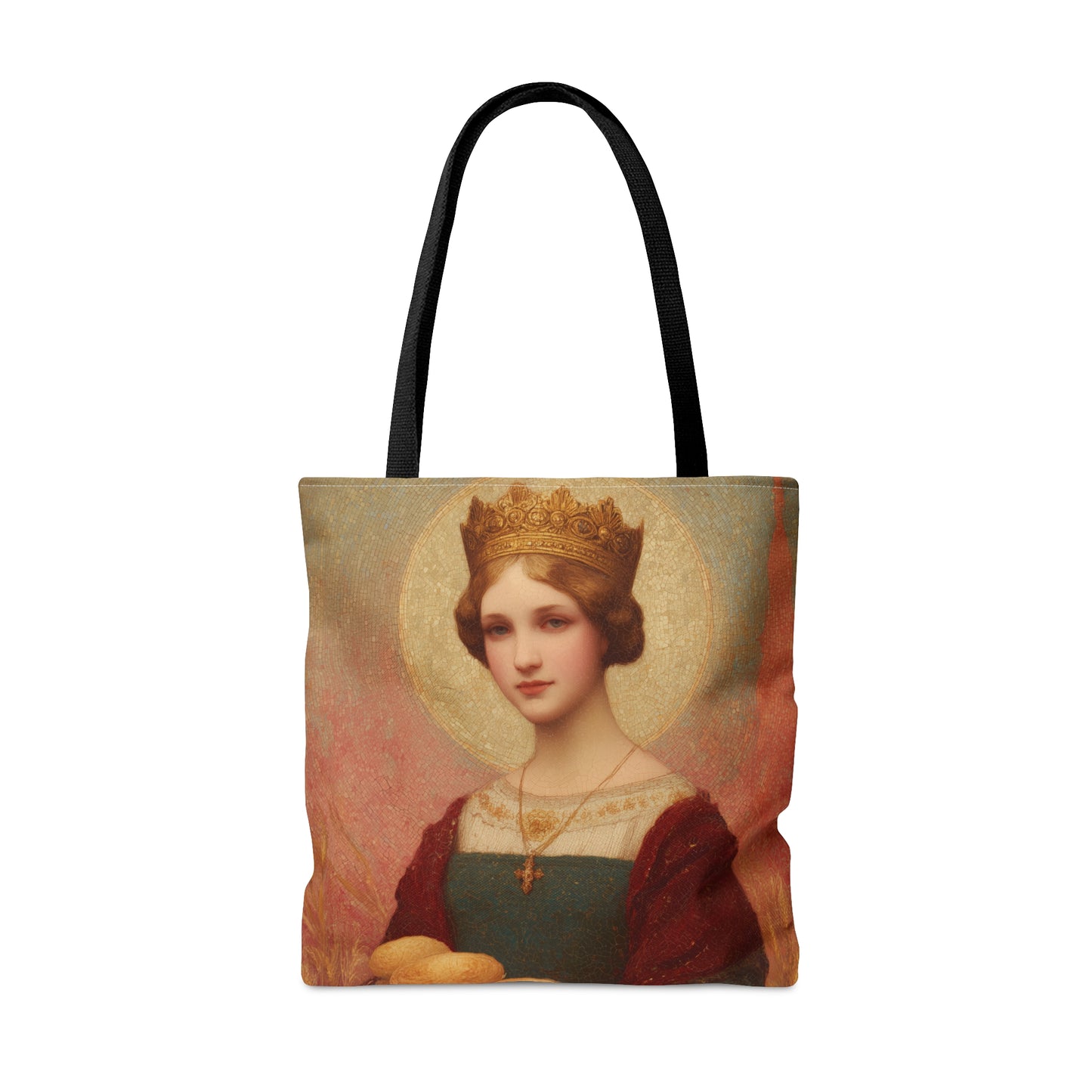 Saint Elizabeth of Hungary Tote Bag - Large Medium Small Faith Art Bag - Catholic Faith Purse - Double Sided