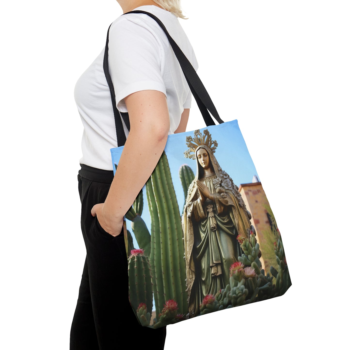 Our Lady of Guadalupe Tote Bag - Catholic faith inspired carry-all purse - day to day bag
