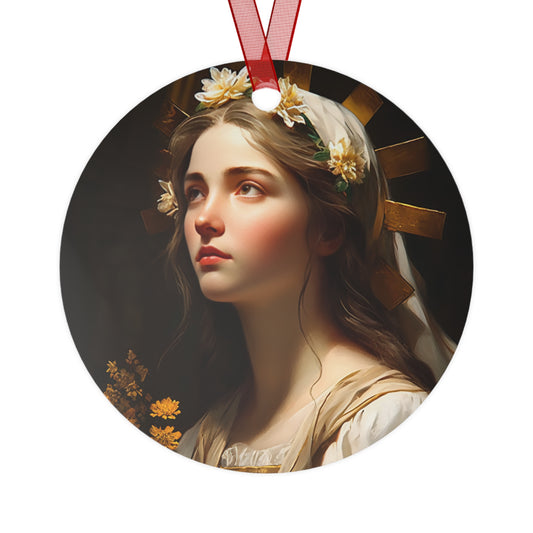 Saint Zita of Lucca - Religious Holiday Christmas Ornament and Keepsake - Double sided Keepsake Religious Ornament
