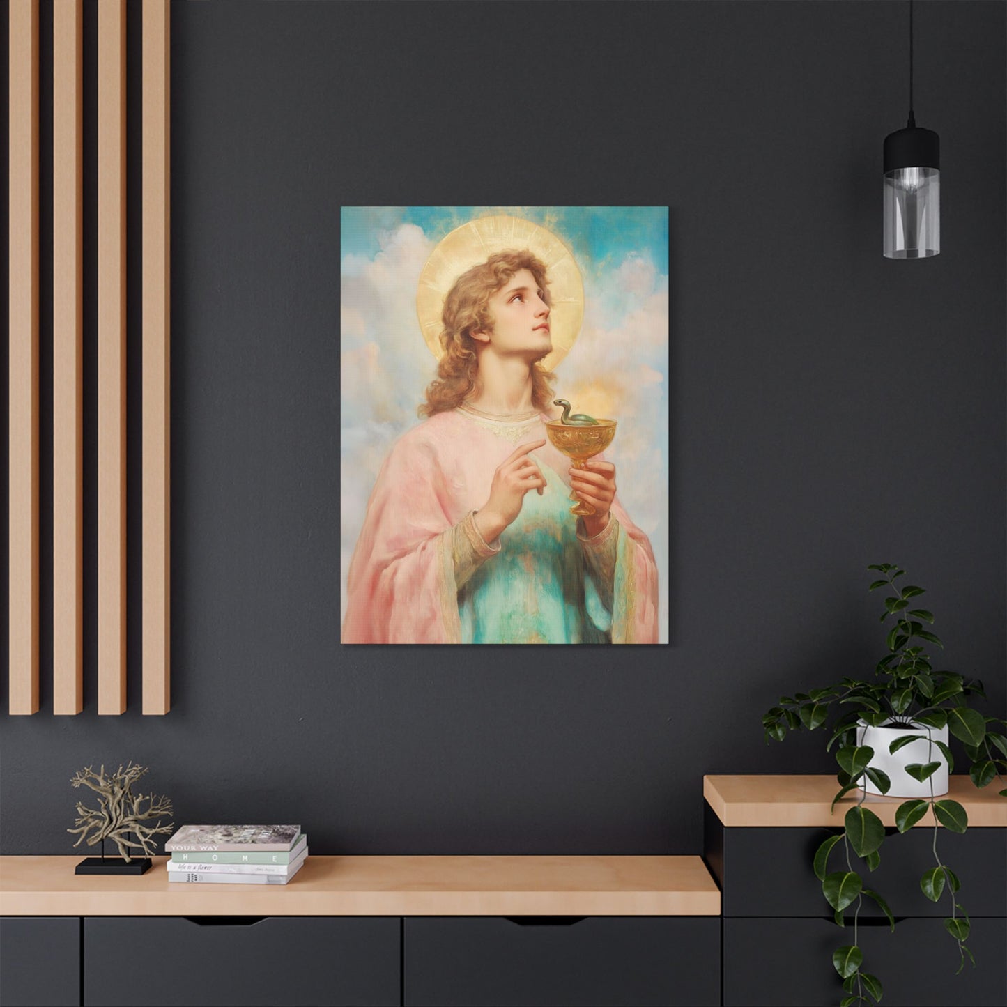 Saint John the Apostle Wrapped Canvas Print - Multiple Sizes - Catholic Home art Matte Canvas, Stretched - Disciple Print