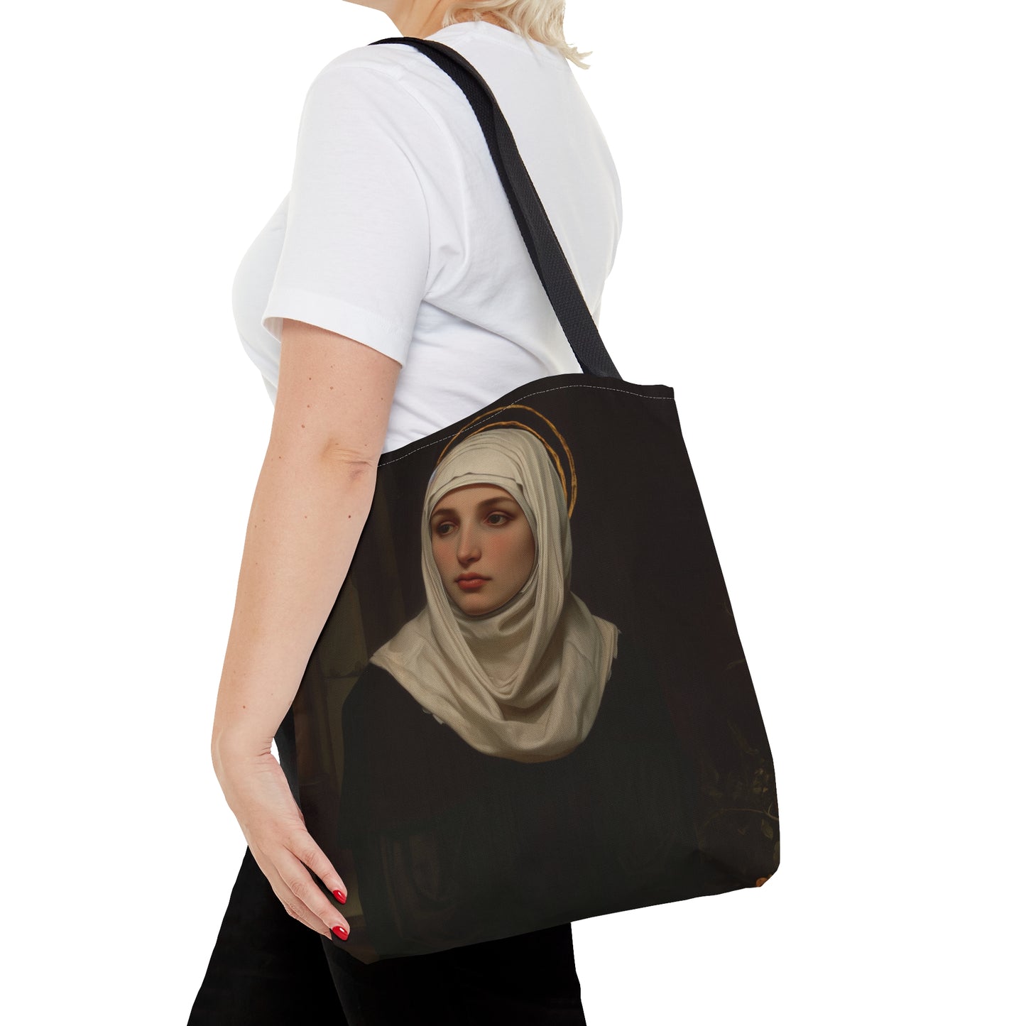 Saint Angela Merici Tote Bag - Purse - Three sizes - Large Medium Small Faith Art Bag - Catholic faith carry-all purse - Double Sided