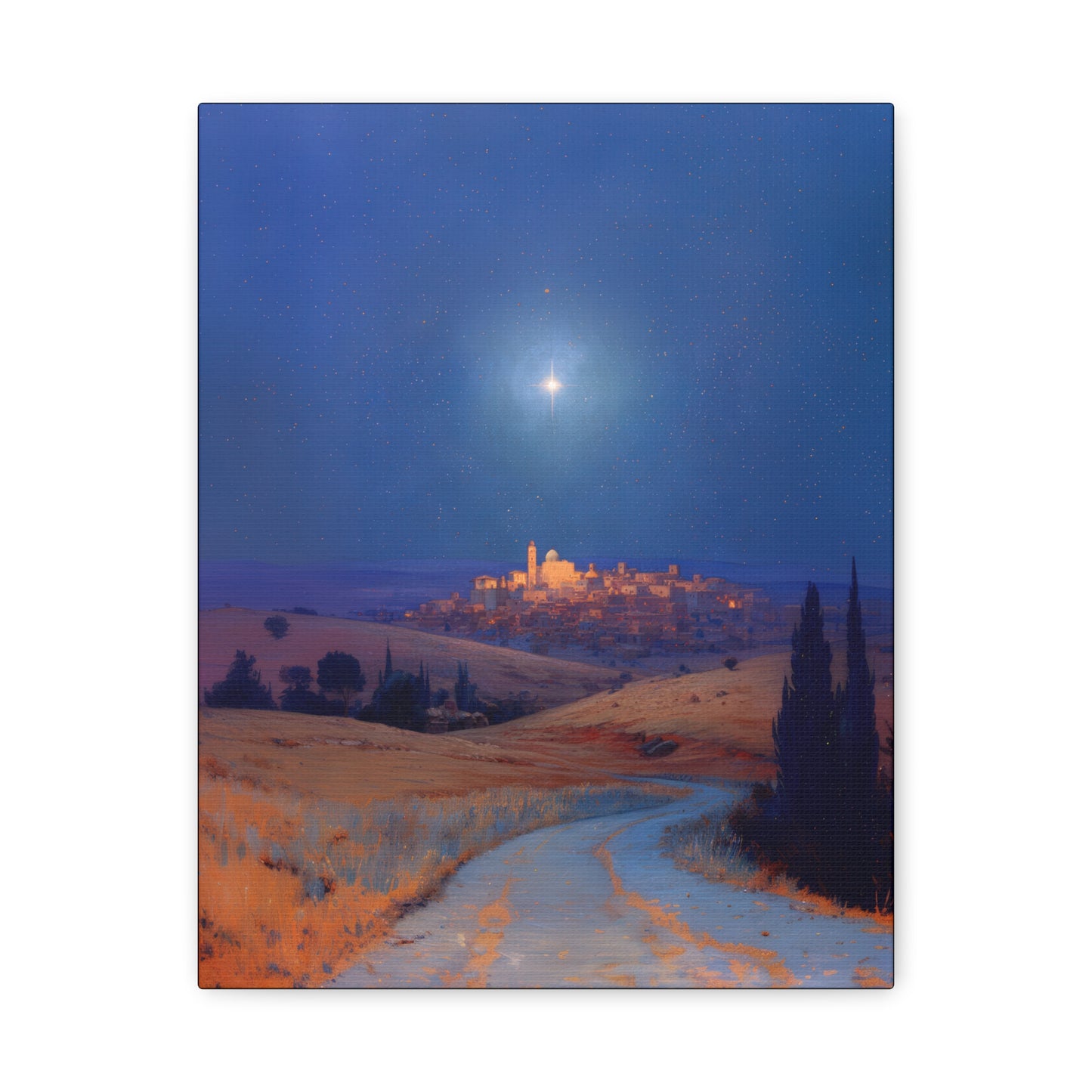 Bethlehem Wrapped in the Light of His Coming - Gallery Wrapped Canvas - Print - Religious Art for your Home - Catholic