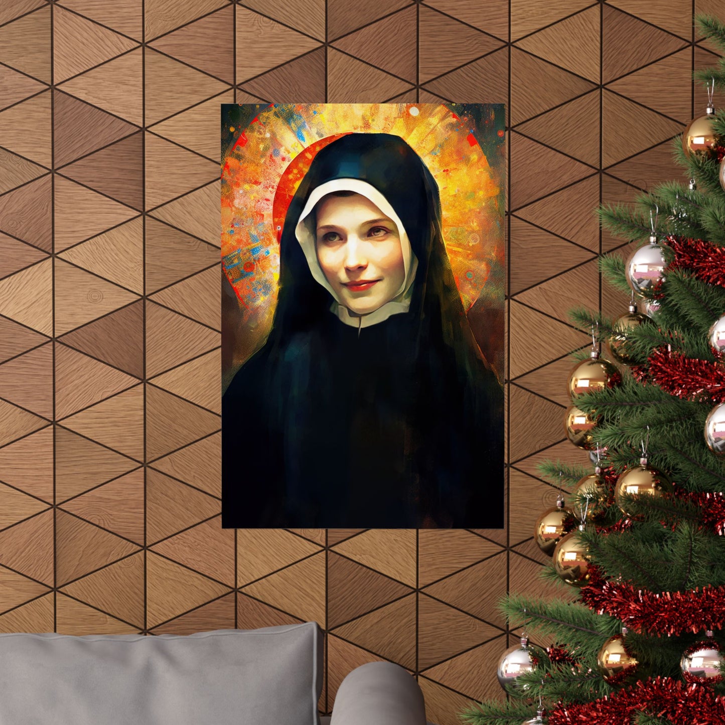 Saint Maria Faustina Kowalska Print - Sanctified Souls Print - Multiple Sizes - Premium Matte Vertical Posters