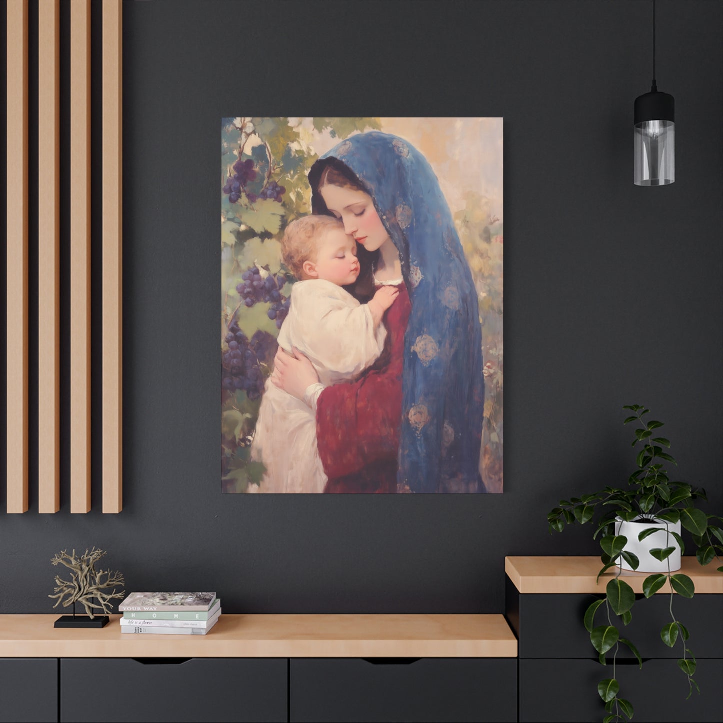 Our Lady of the Grapes / Out Lady of the Harvest - Gallery Wrapped Canvas - Print - Religious Art for your Home - Catholic Art