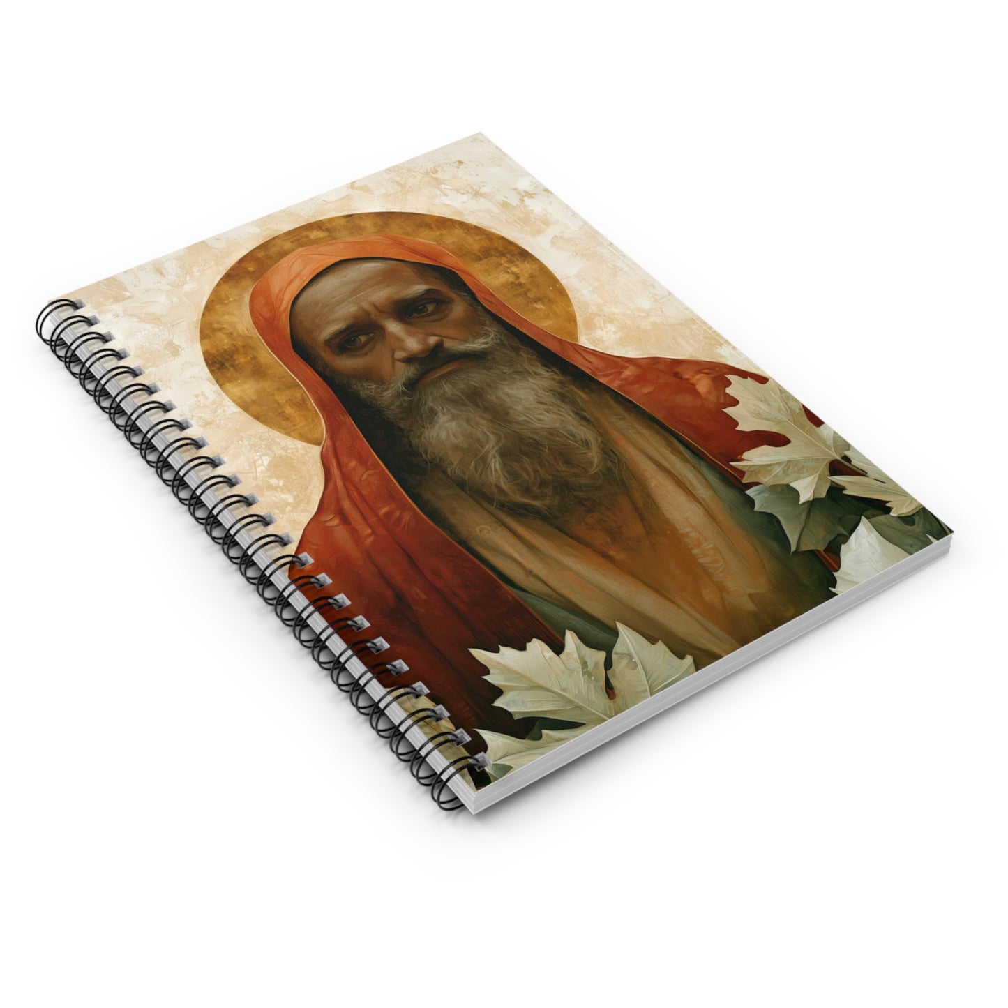 Saint Augustine of Hippo Journal - Sanctified Souls Art - Religious Based Notebook - Spiral Notebook - Ruled Line