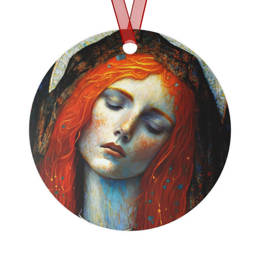 Embracing Grace - Saint Mary Magdalene Metal Ornament - Religious Holiday Christmas Ornament and Keepsake - Prayer Ornament - Catholic Gift