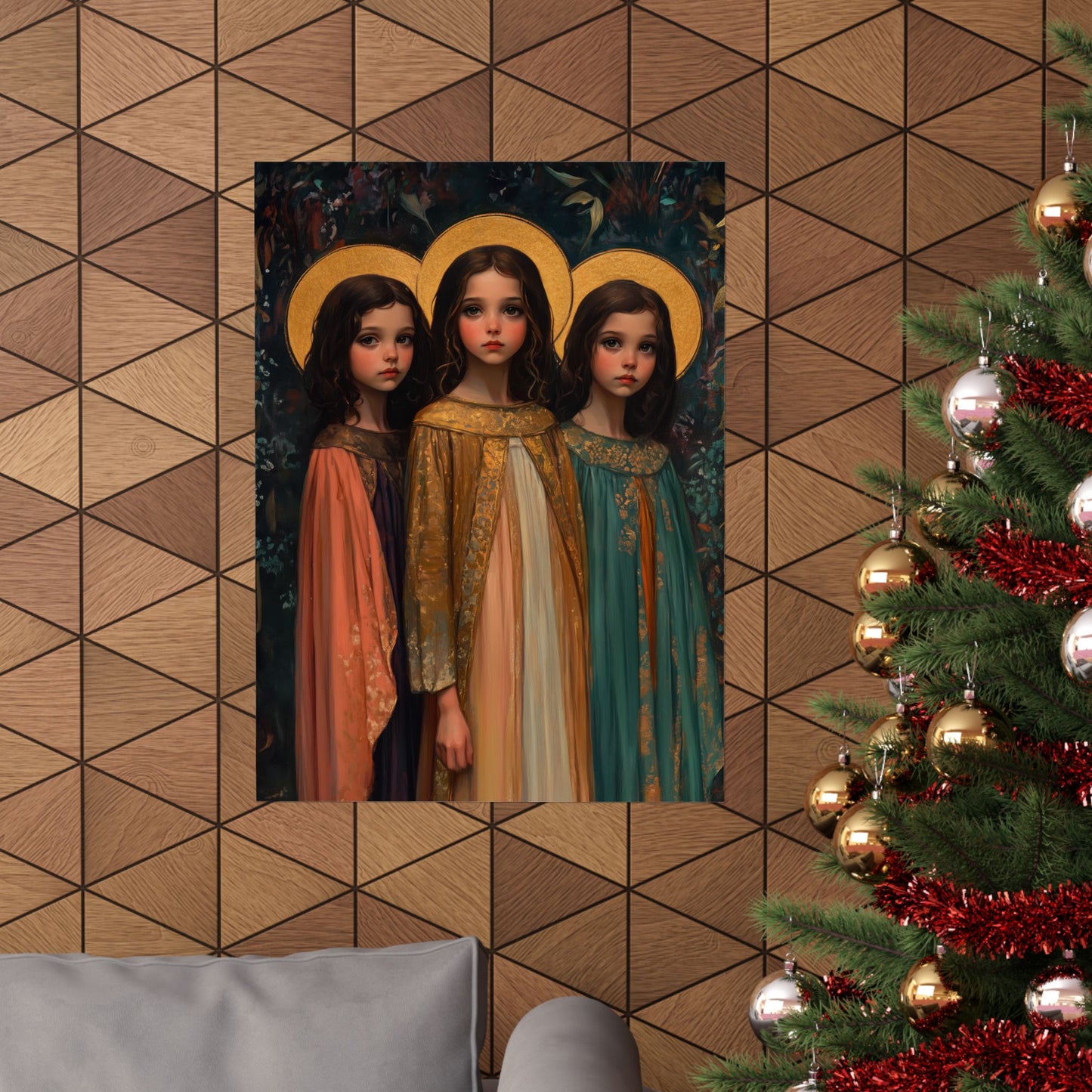 Saints Faith, Hope and Charity - Sanctified Souls Print - Multiple Sizes - Premium Matte Vertical Posters - Sister Saints
