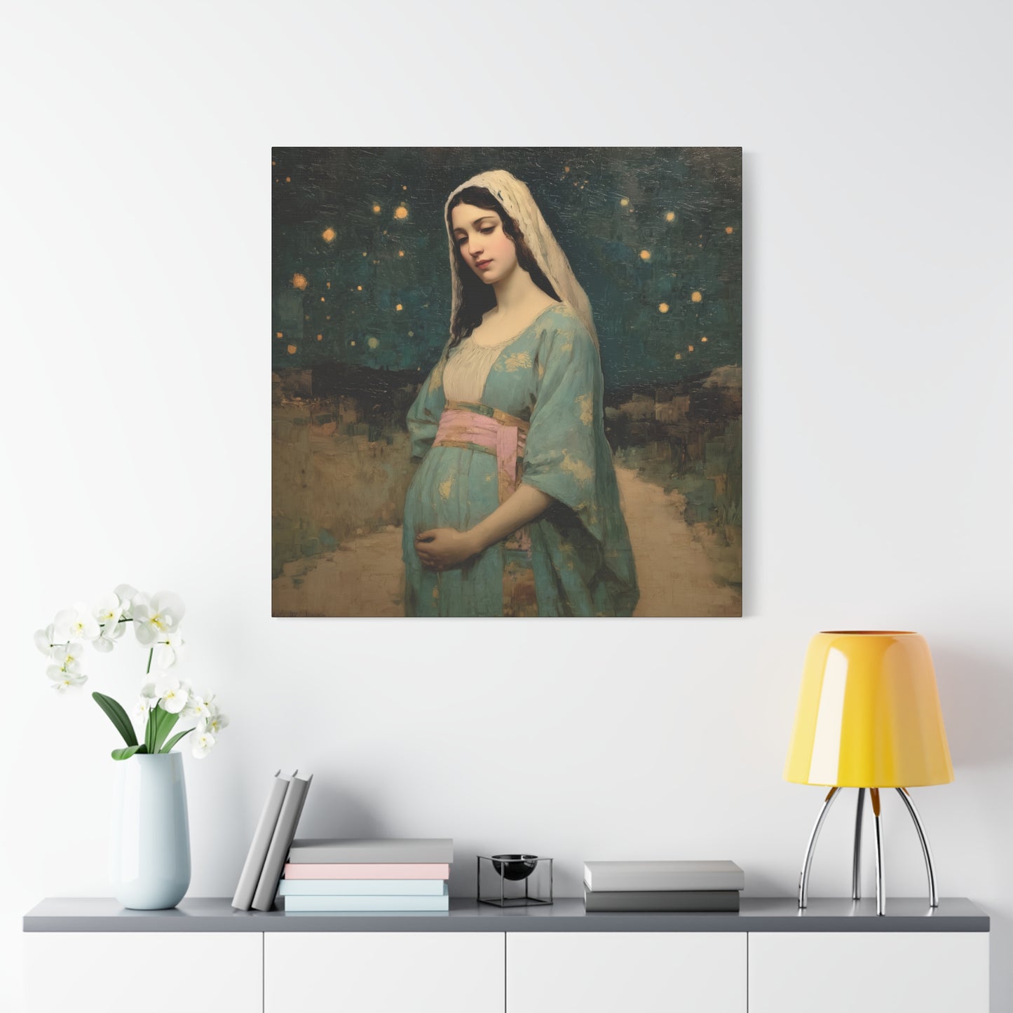 Our Lady of 'O' - Our Lady of Expectation - Mother Mary - Marian Art - Gallery Wrapped Canvas - Print - Catholic Art Print