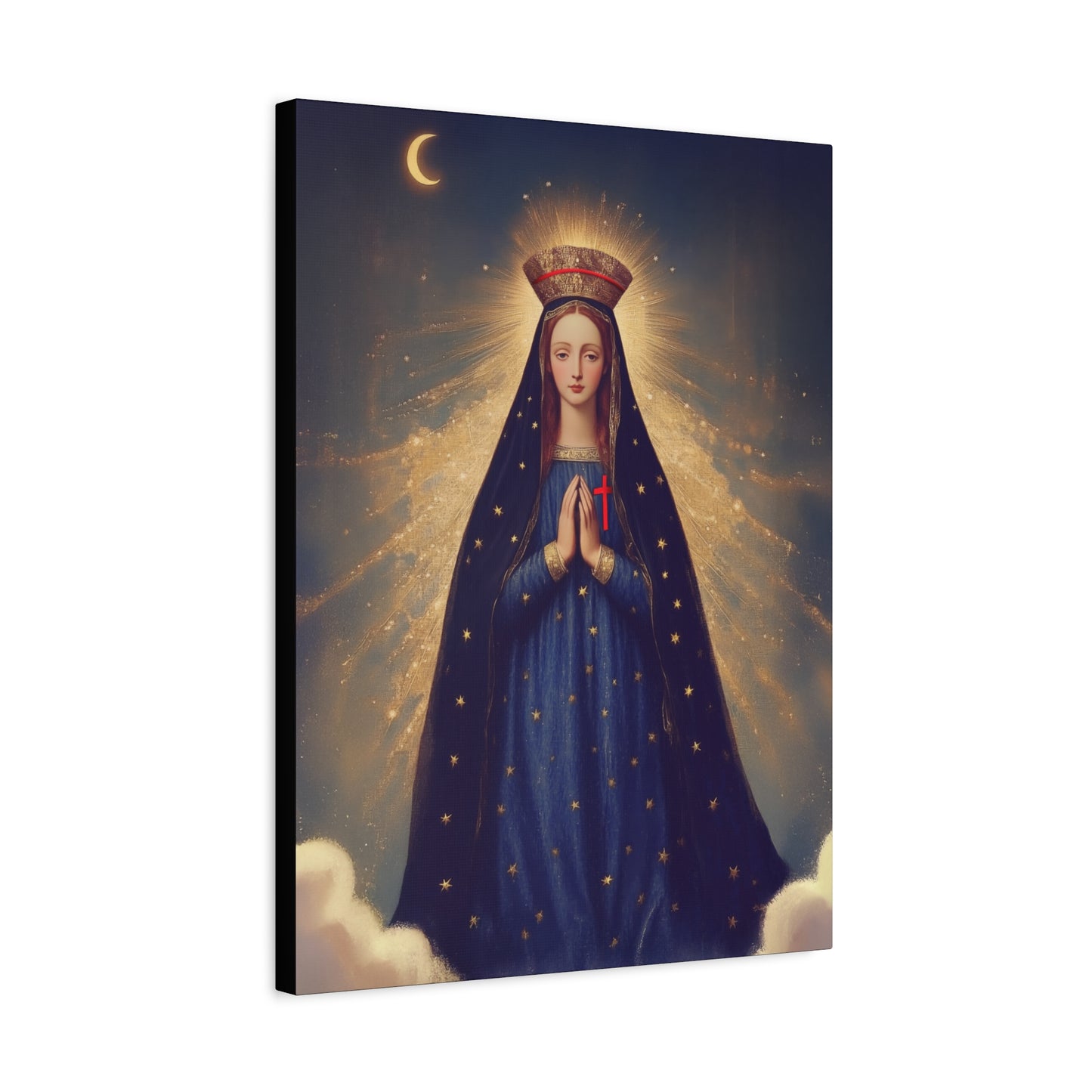 Our Lady of Pontmain - Multiple Sizes - Catholic Home art - Museum Wrapped Canvas - Sanctified Souls Print - Mother Mary Art