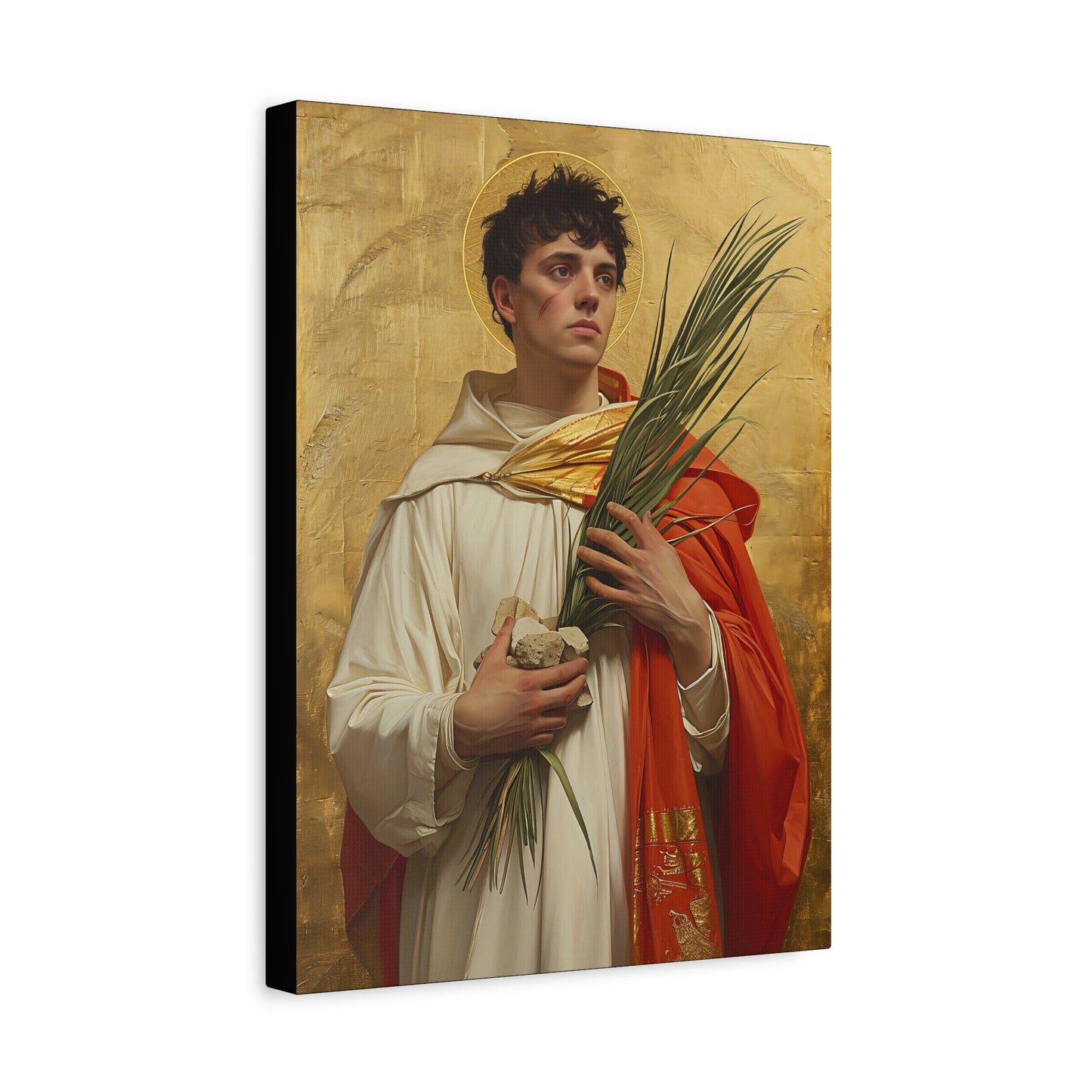 Saint Stephen - Museum Wrapped Canvas - Sanctified Souls Print - Religious Art for your Home