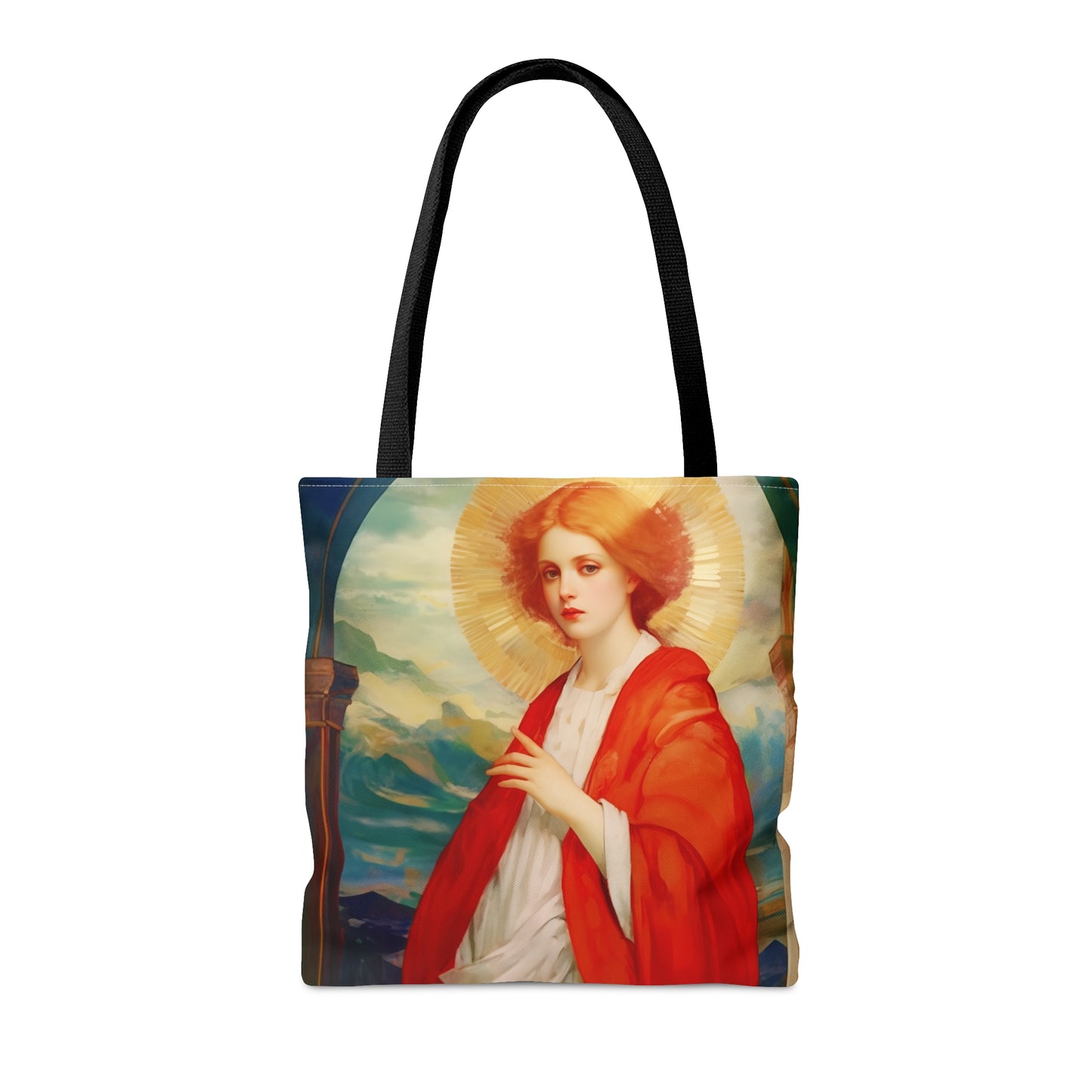 Saint Bibiana Tote Bag - Large Medium Small Faith Art Bag - Re usable Tote Purse - Double Sided - Catholic Art Bag