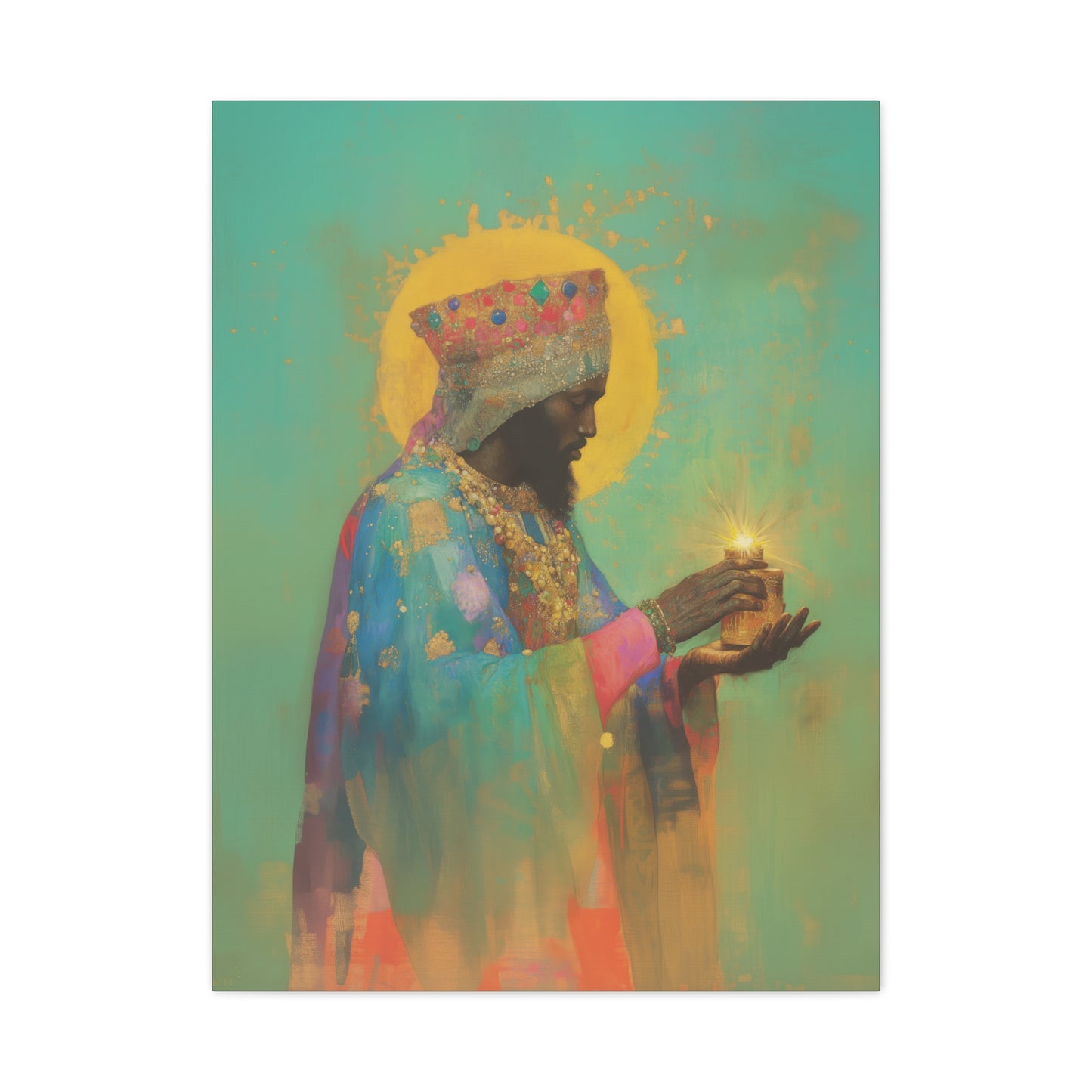 Balthazar and the Gift of Foretold Sorrow - 3 Wise Men - Gallery Wrapped Canvas - Print - Religious Art for your Home - Catholic