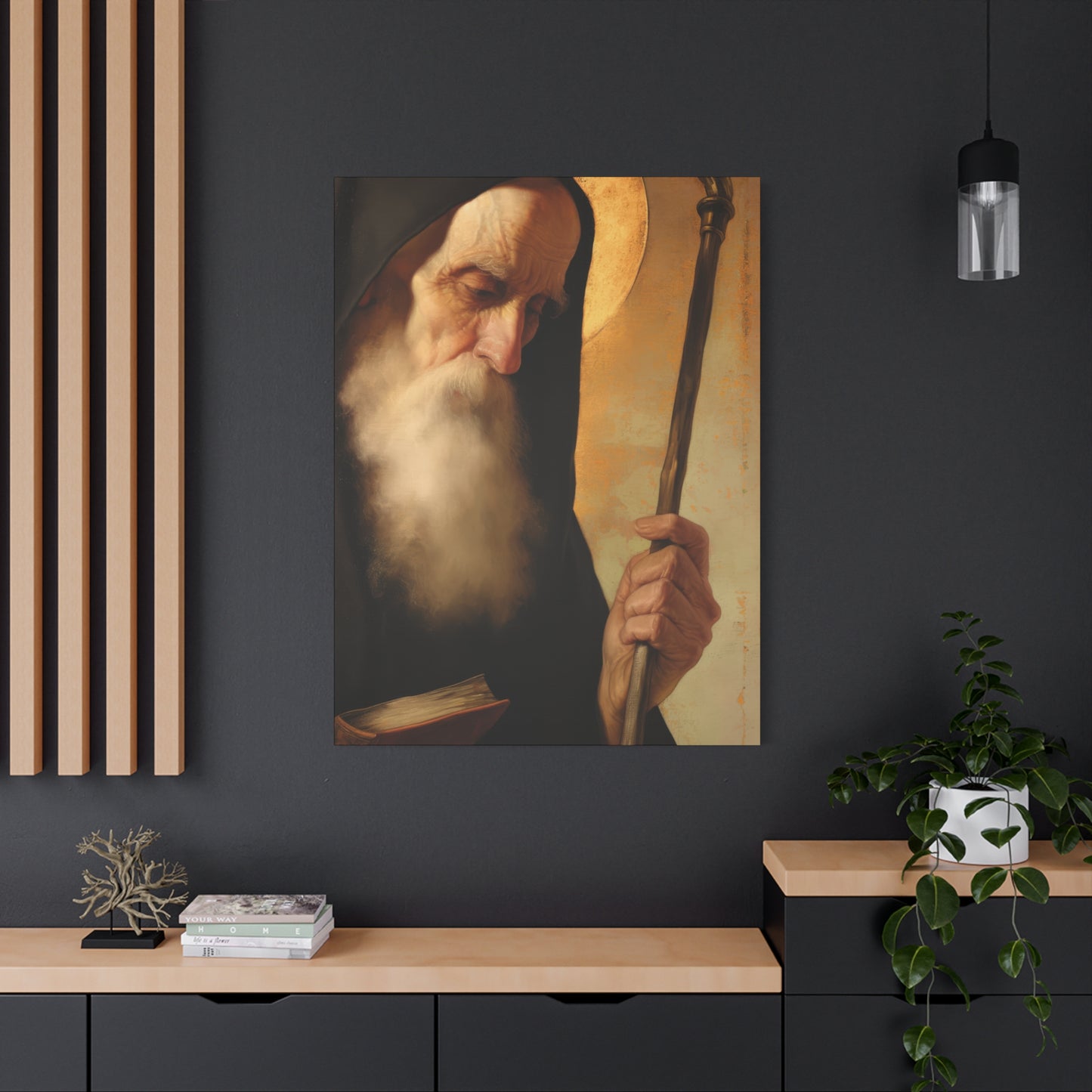 Saint Benedict - Museum Wrapped Canvas - Sanctified Souls Print - Religious Art for your Home
