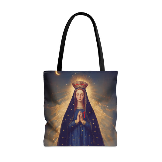 Our Lady of Pontmain - Tote Bag - Large Medium Small Faith Art Bag - Bible Study Faith Purse - Double Sided Prayer Tote - Catholic Saint