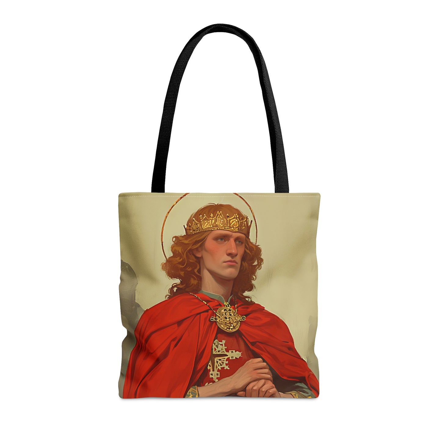 Saint Edward the Martyr Tote Bag - Purse - Three sizes - Large Medium Small Faith Art Bag - Catholic faith carry-all purse - Double Sided