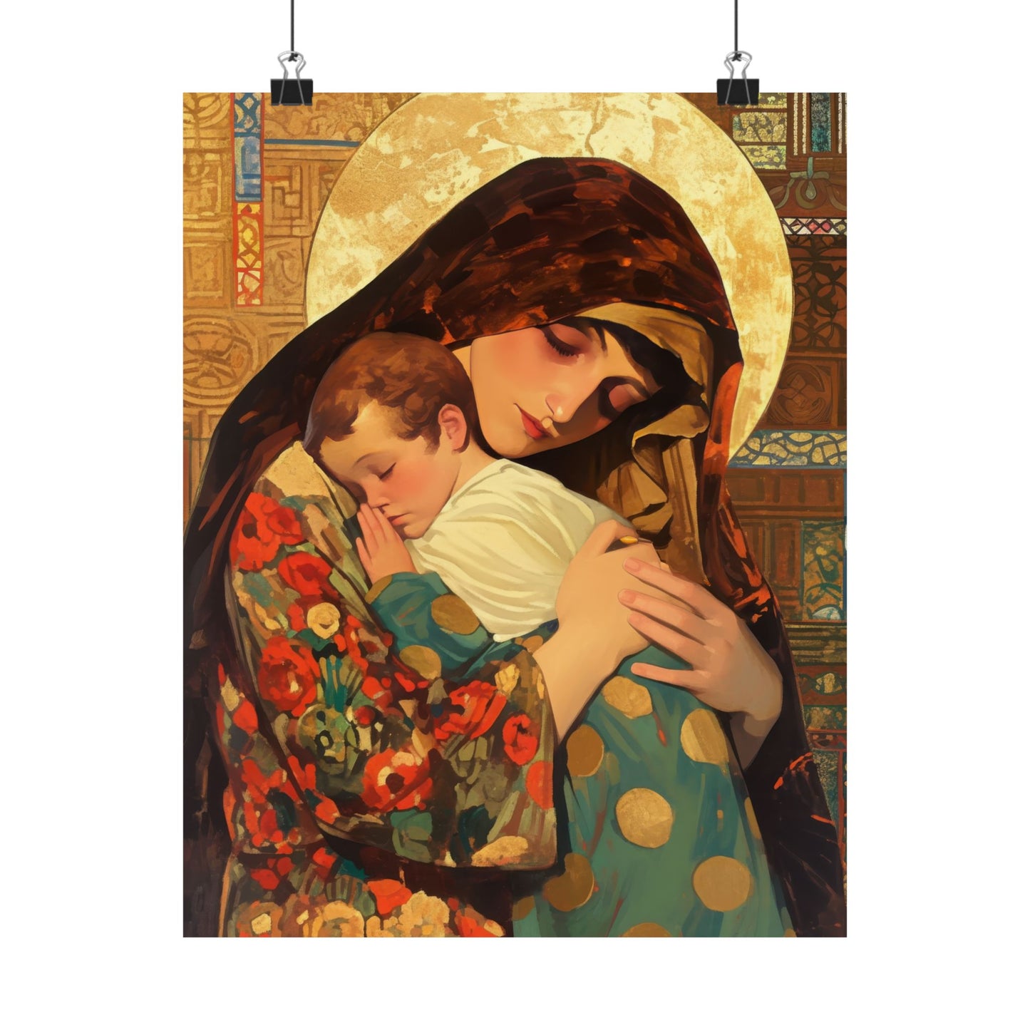 Mary, Mother of God - Divine Mother Poster Print - Sanctified Souls Print - Multiple Sizes - Premium Posters - Catholic Art
