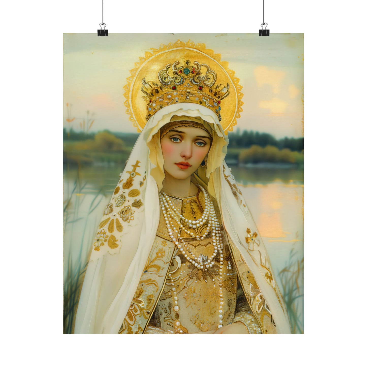 Saint Olga of Kyiv - Sanctified Souls Print - Multiple Sizes - Premium Posters - Catholic Art - Christian painting
