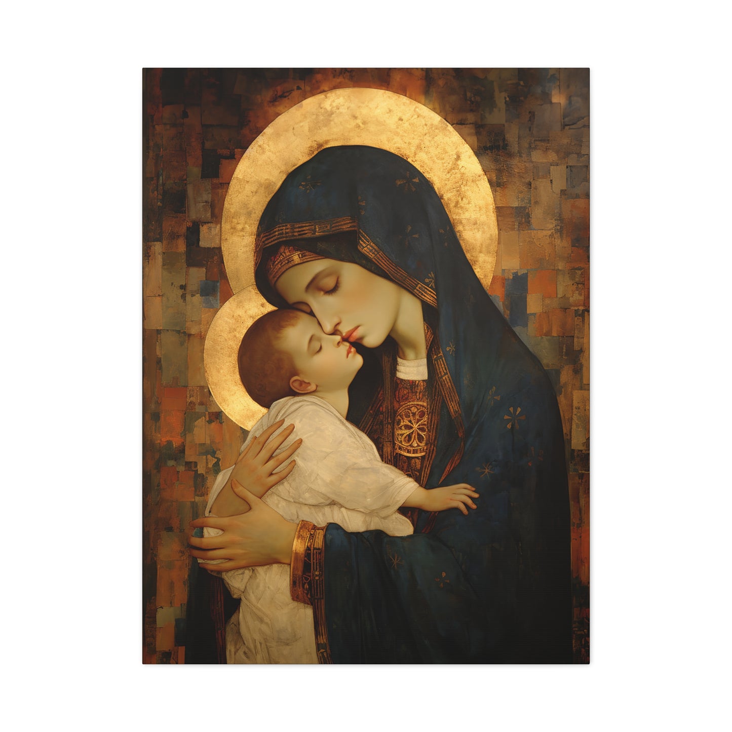 Mother of Mercy - Museum Wrapped Canvas - Sanctified Souls Print - Religious Art for your Home - The Virgin Mary and The Christ Child