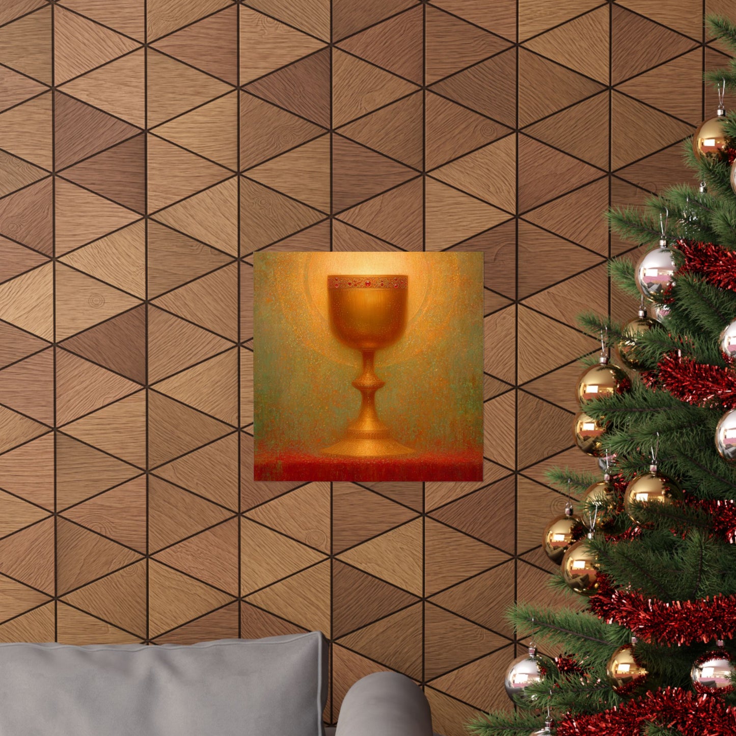 Chalice of the Lamb, Light of the World - The Holy Grail - Sanctified Souls Print - Multiple Sizes - Premium Matte Vertical Posters
