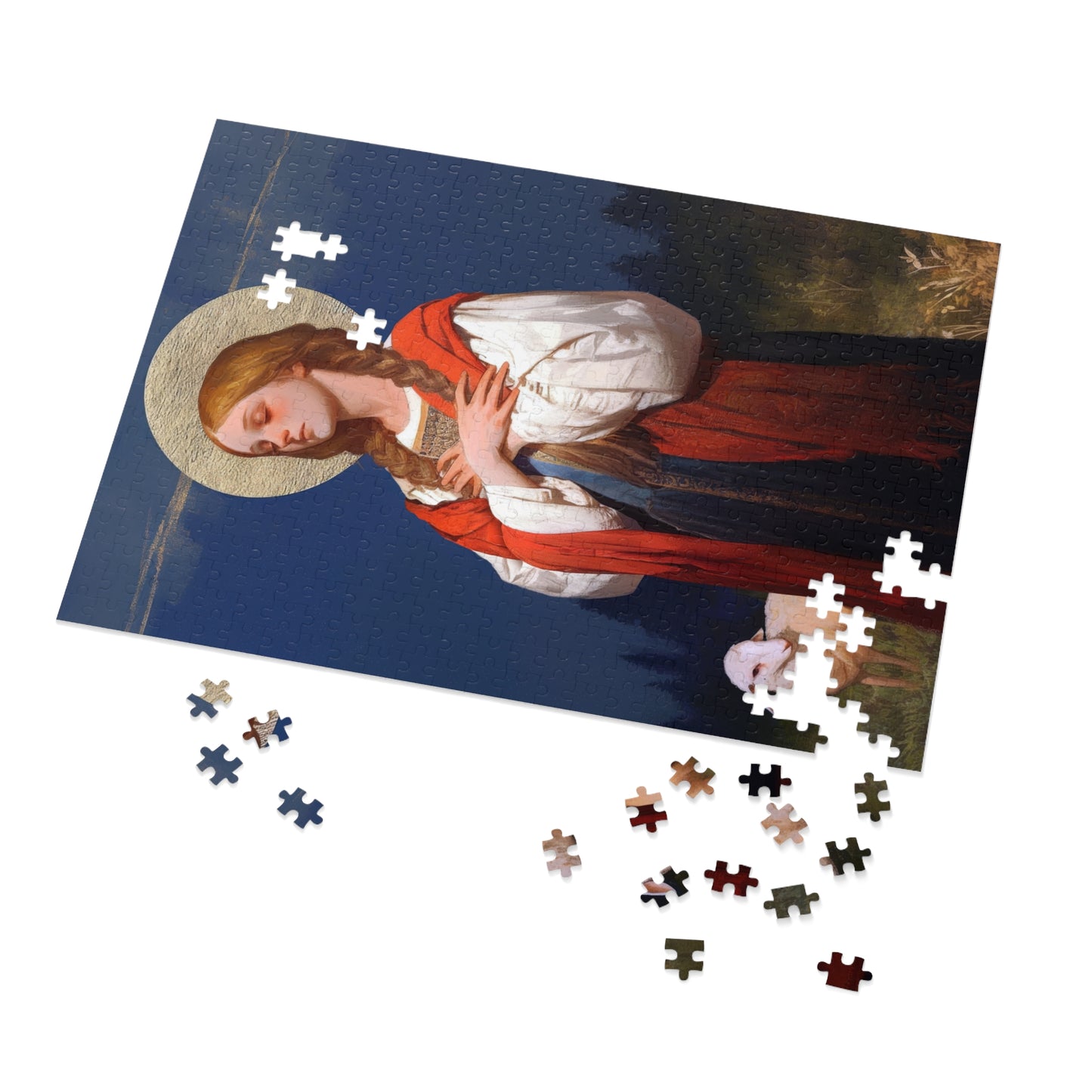 Saint Genevieve - Puzzle & Keepsake Tin - Religious Jigsaw Puzzle (30, 110, 252, 500,1000-Piece)