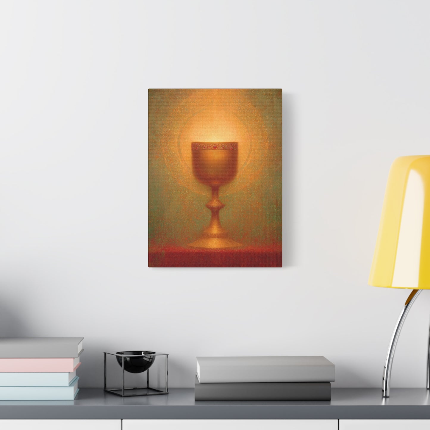 Chalice of the Lamb, Light of the World - The Holy Grail - Gallery Wrapped Canvas - Print - Religious Art for your Home - Catholic Art