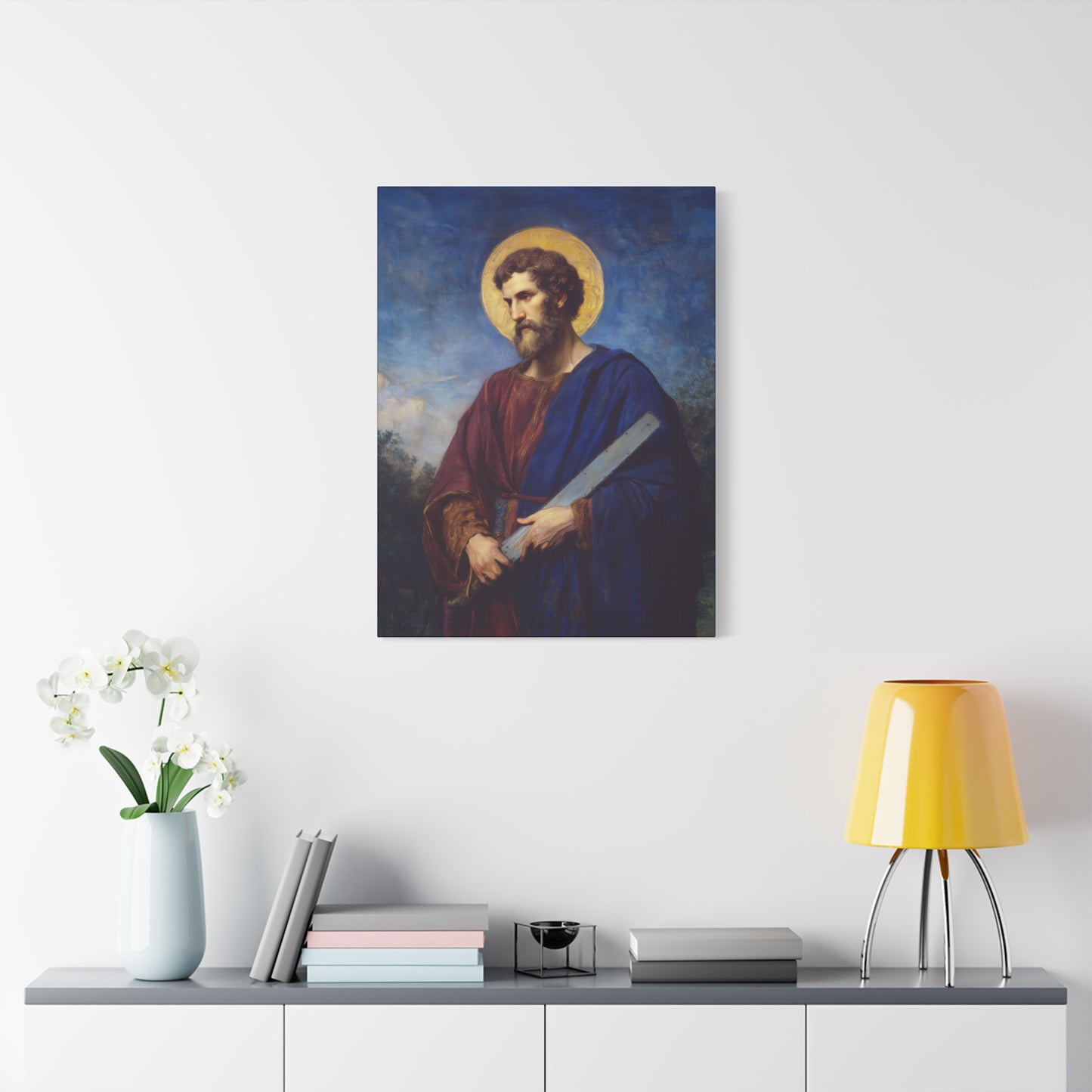 Saint Simon the Apostle  - Gallery Wrapped Canvas - Print - Religious Art for your Home - Catholic Art