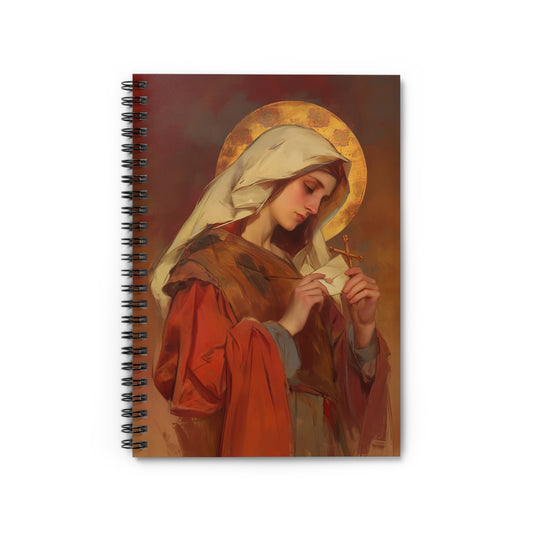 Saint Phoebe - Sanctified Souls Art - Religious - Spiral Notebook - Ruled - Catholic - Devotional Journal - Journal Diary