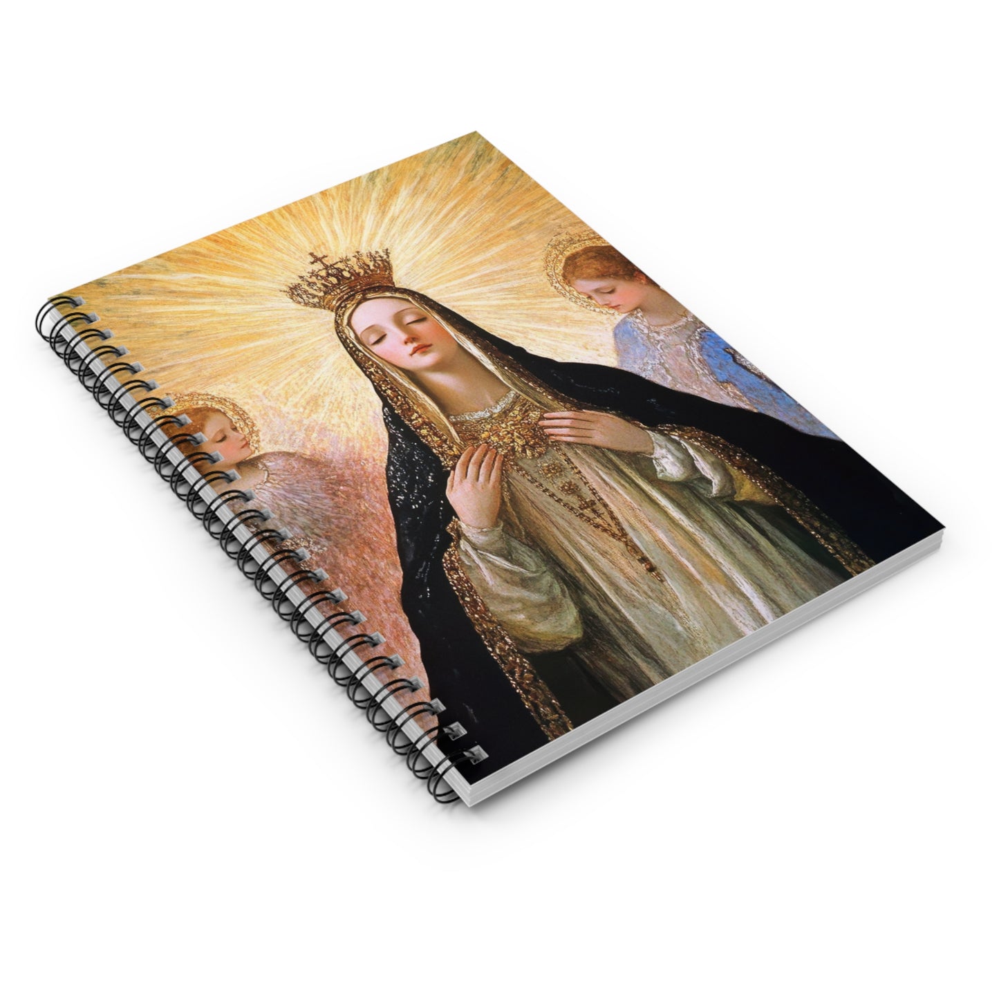 Divine Majesty: The Crowning of the Queen of Heaven - Sanctified Souls Art - Religious - Spiral Notebook - Ruled Line - Catholic Religious
