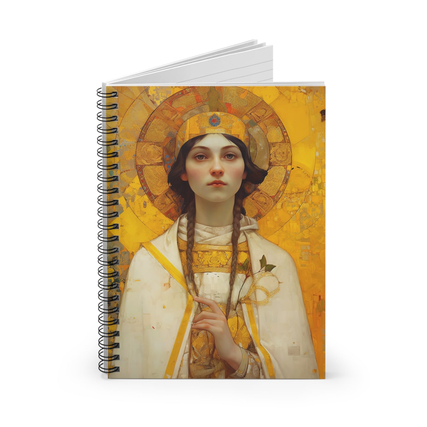 Saint Agatha Journal - Sanctified Souls Art - Religious Based Notebook - Spiral Notebook - Ruled Line