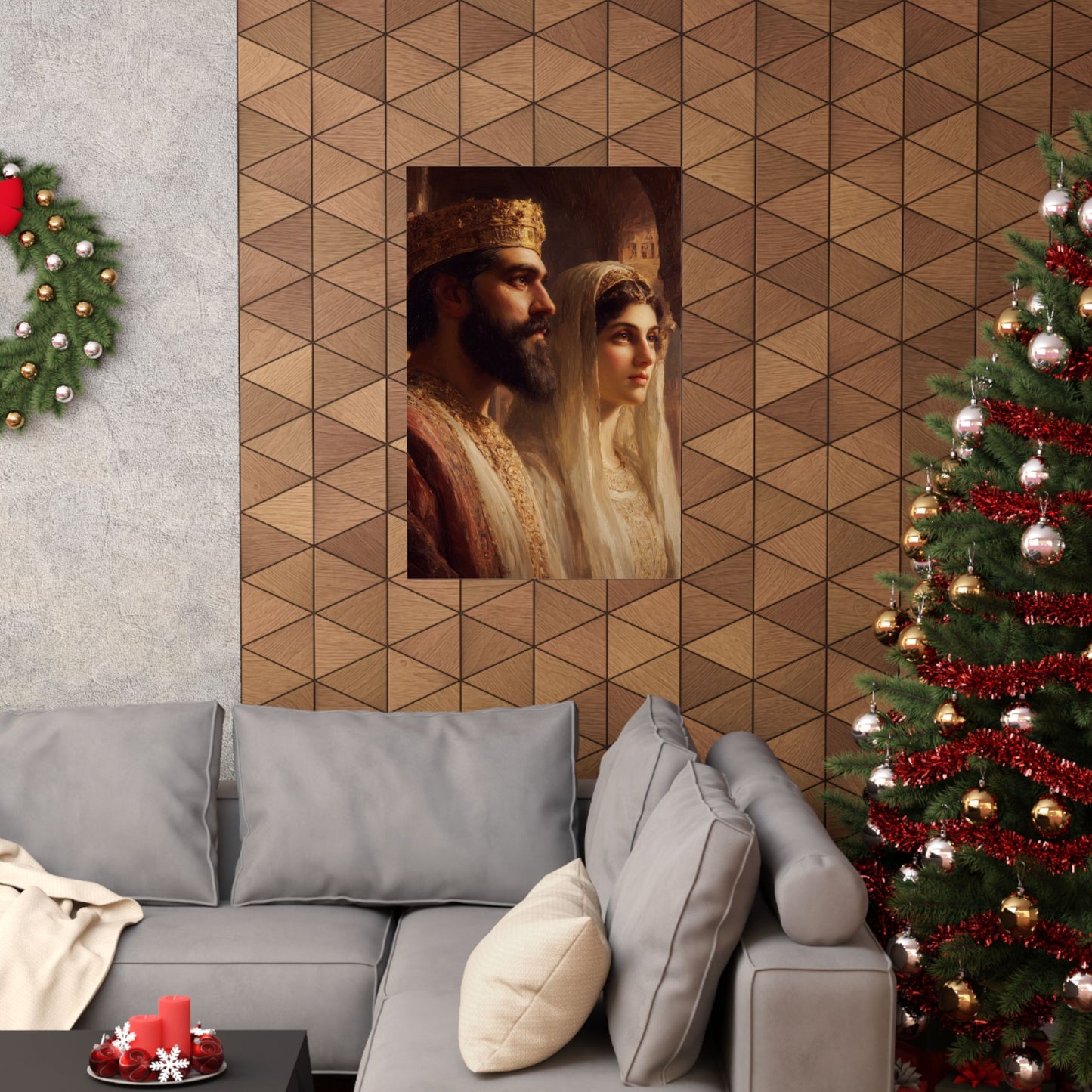 King Xerxes and Queen Esther - Sanctified Souls Print - Multiple Sizes - Premium Matte Vertical Posters