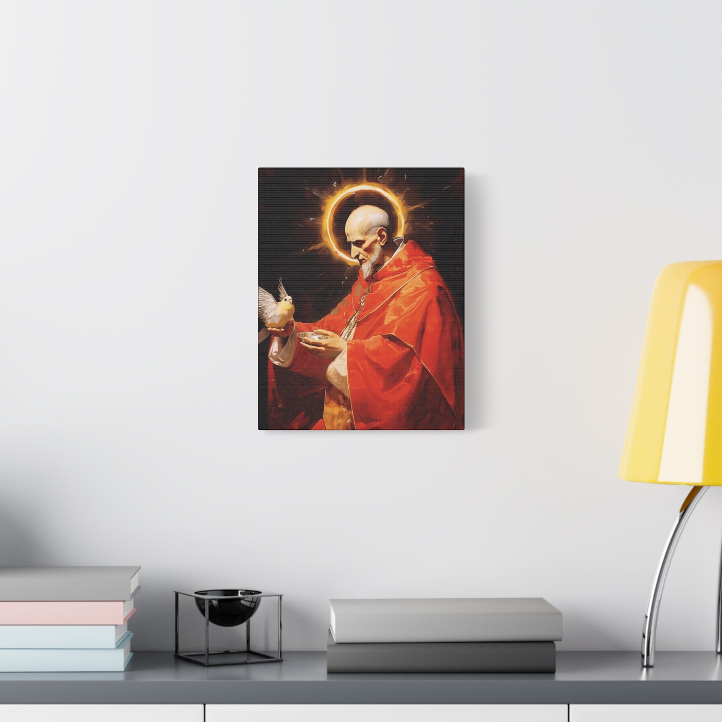 Pope Saint Gregory the Great  - Museum Wrapped Canvas - Sanctified Souls Print - Religious Art for your Home