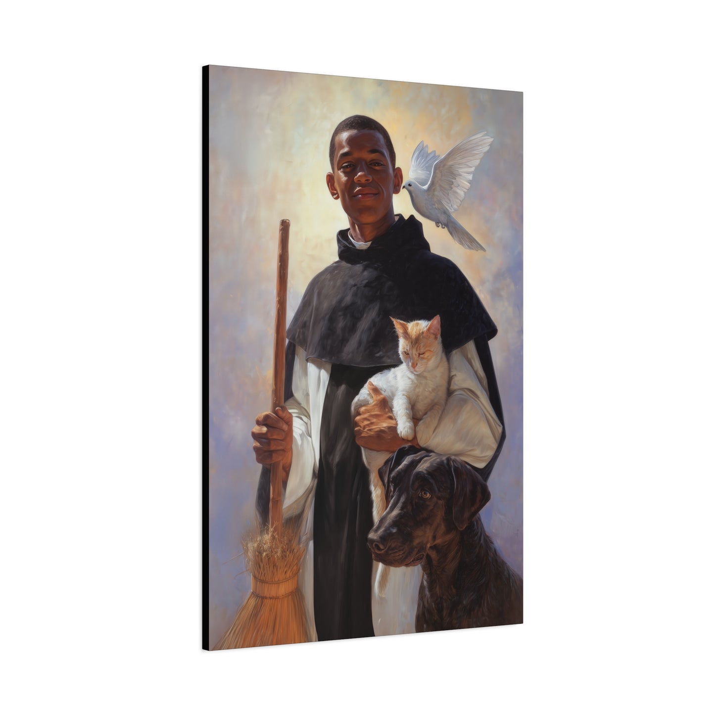 Saint Martin de Porres - Gallery Wrapped Canvas - Print - Religious Art for your Home - Catholic Art