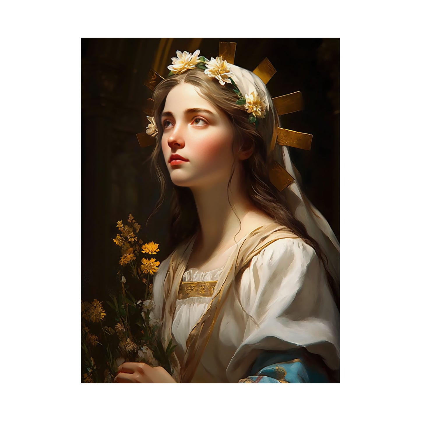 Saint Zita of Lucca - Sanctified Souls Print - Multiple Sizes - Premium Matte Vertical Posters