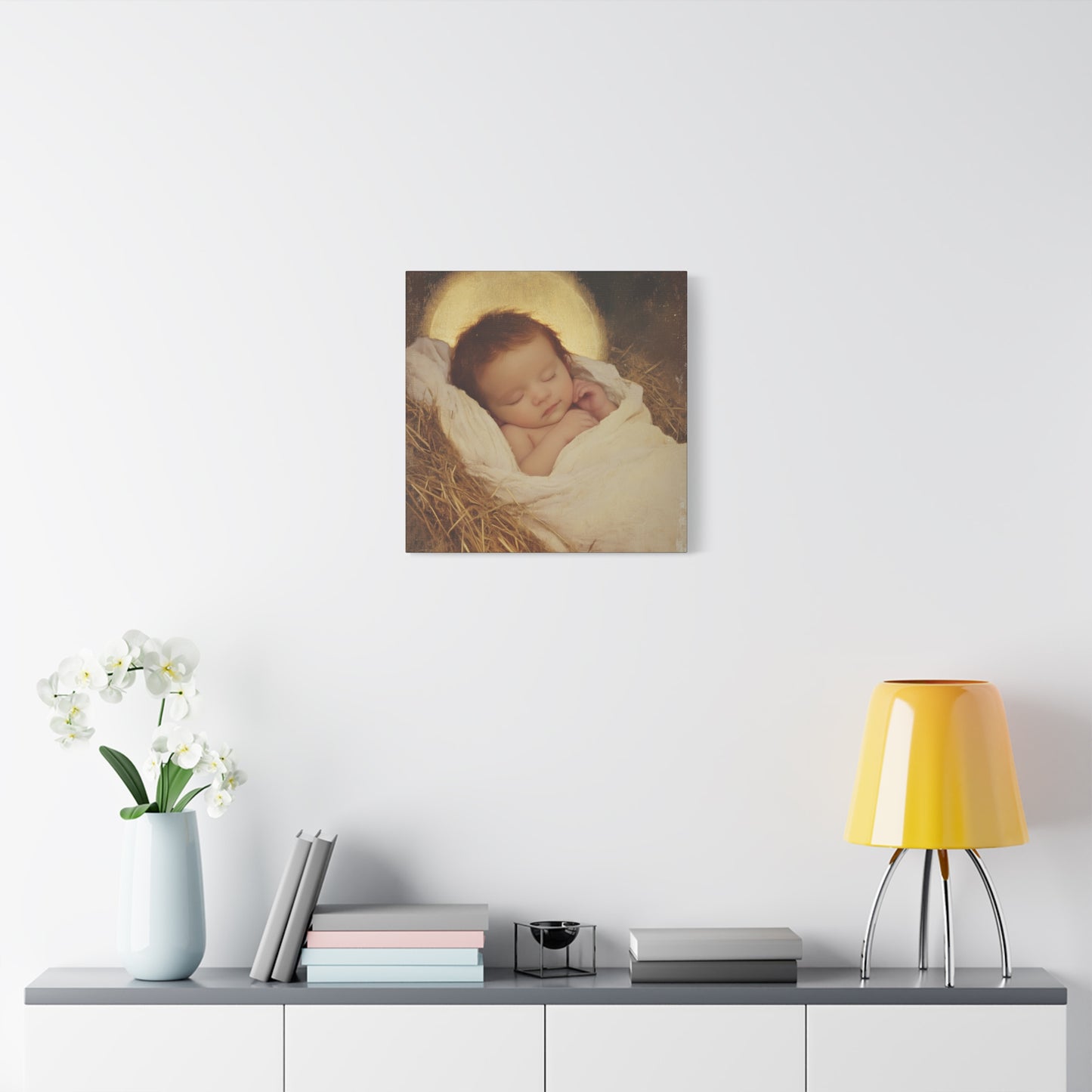 Jesus, the Newborn Light of the World - Gallery Wrapped Canvas - Print - Religious Art for your Home - Catholic Art Print