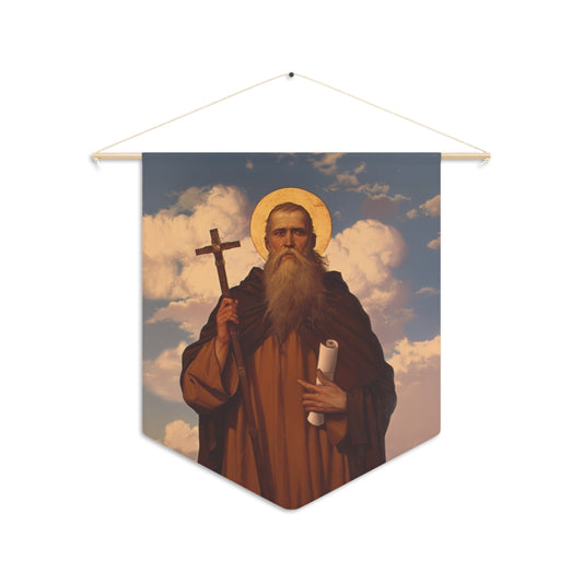 Saint Joannicus the Great / Loannikios of Mount Olympus - Wall Banner / Wall Hanging - Christian Art - Prayer room - 18" x 21"