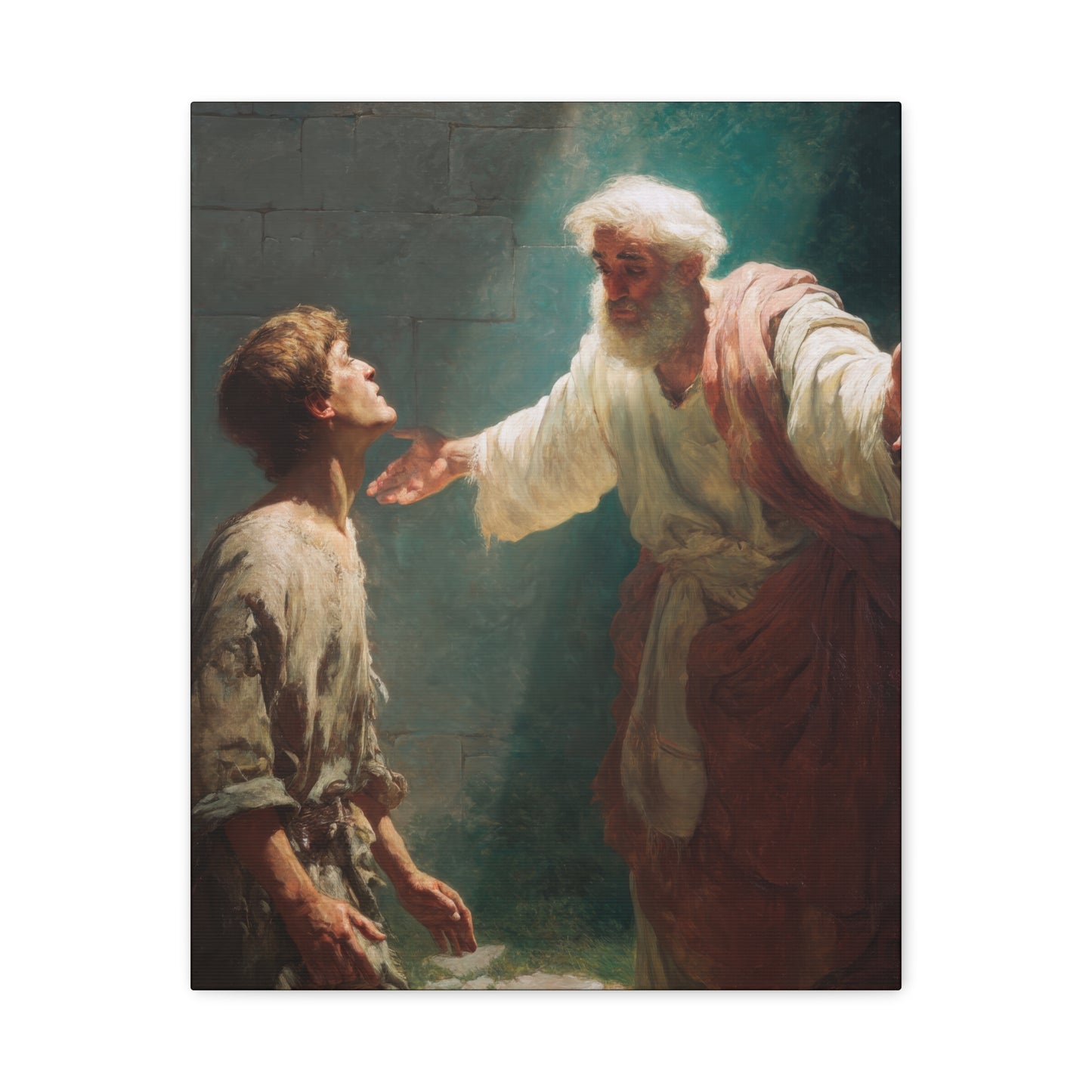 Homecoming of the Prodigal Son - Gallery Wrapped Canvas - Print - Religious Art for your Home - Catholic Art Print