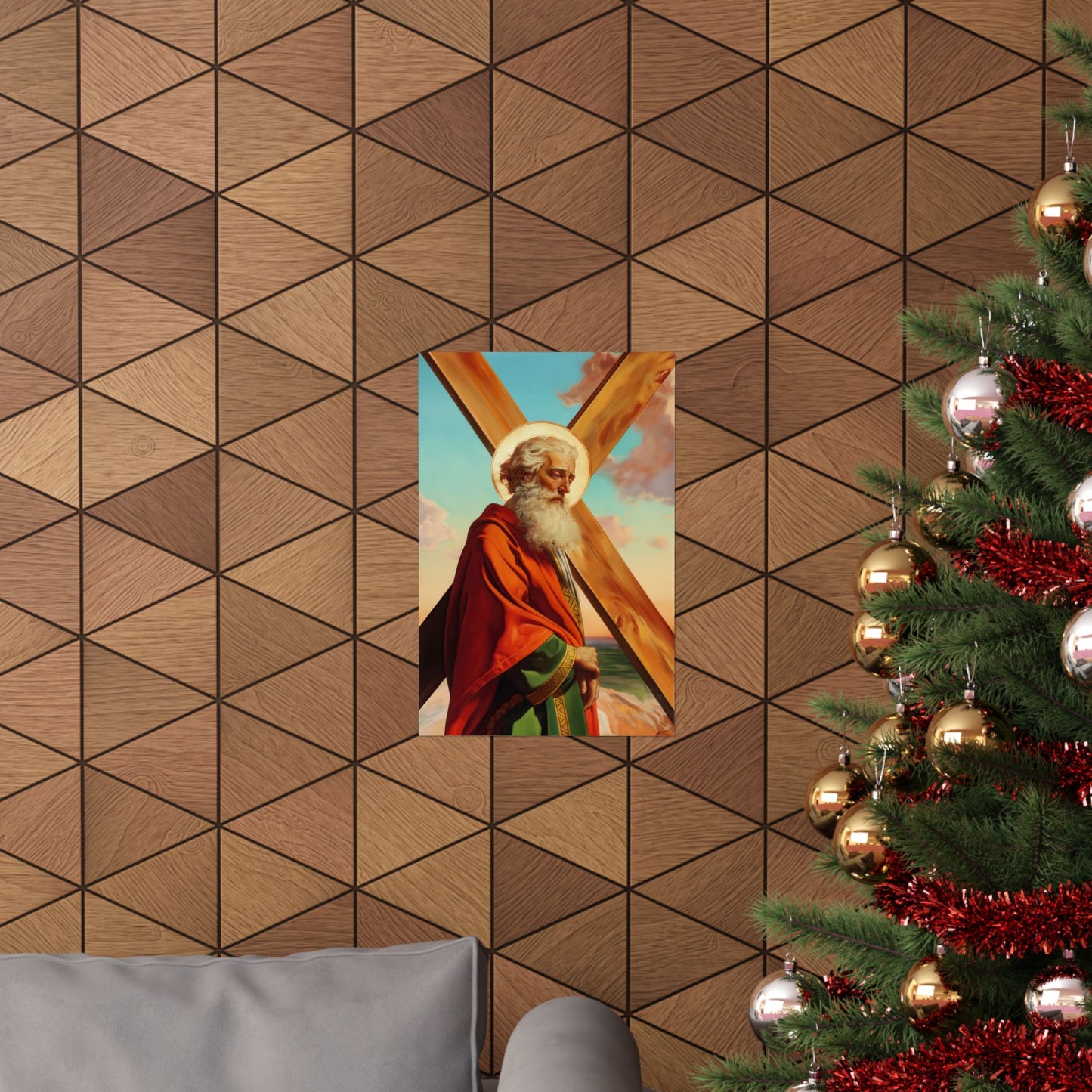 Saint Andrew the Apostle - Sanctified Souls Print - Multiple Sizes - Premium Posters - Catholic Art - Christian Home Decor Artwork