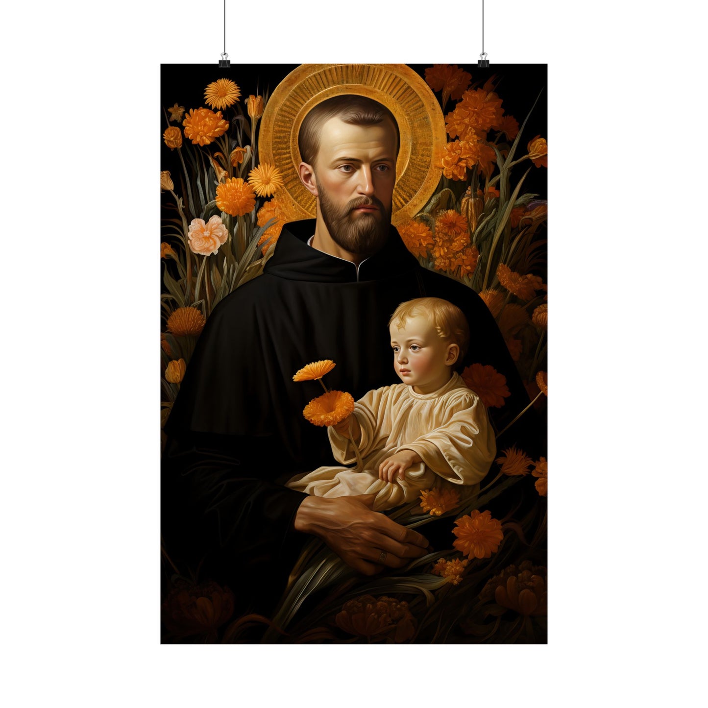 Saint Cajetan - Sanctified Souls Print - Multiple Sizes - Premium Matte Vertical Posters