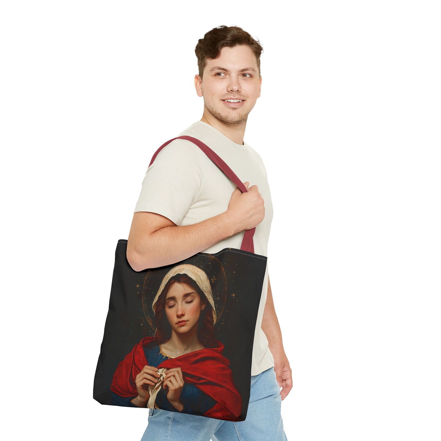 Mary Undoer of Knots - Mother Mary  - Untier of Knots - Marian Art - Tote Bag - Large Medium Small Faith Art Bag - Tote Purse
