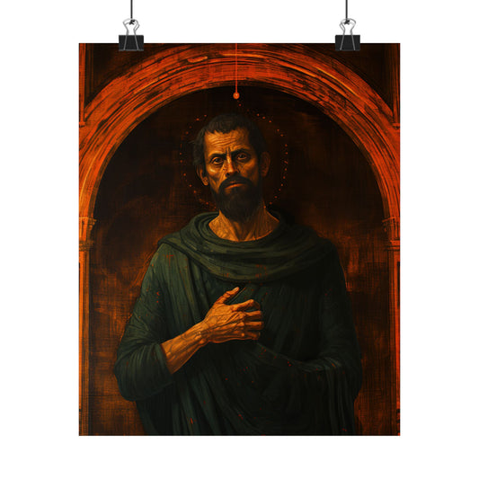 Saint Bartholomew the Apostle - Sanctified Souls Print - Multiple Sizes - Premium Matte Vertical Posters